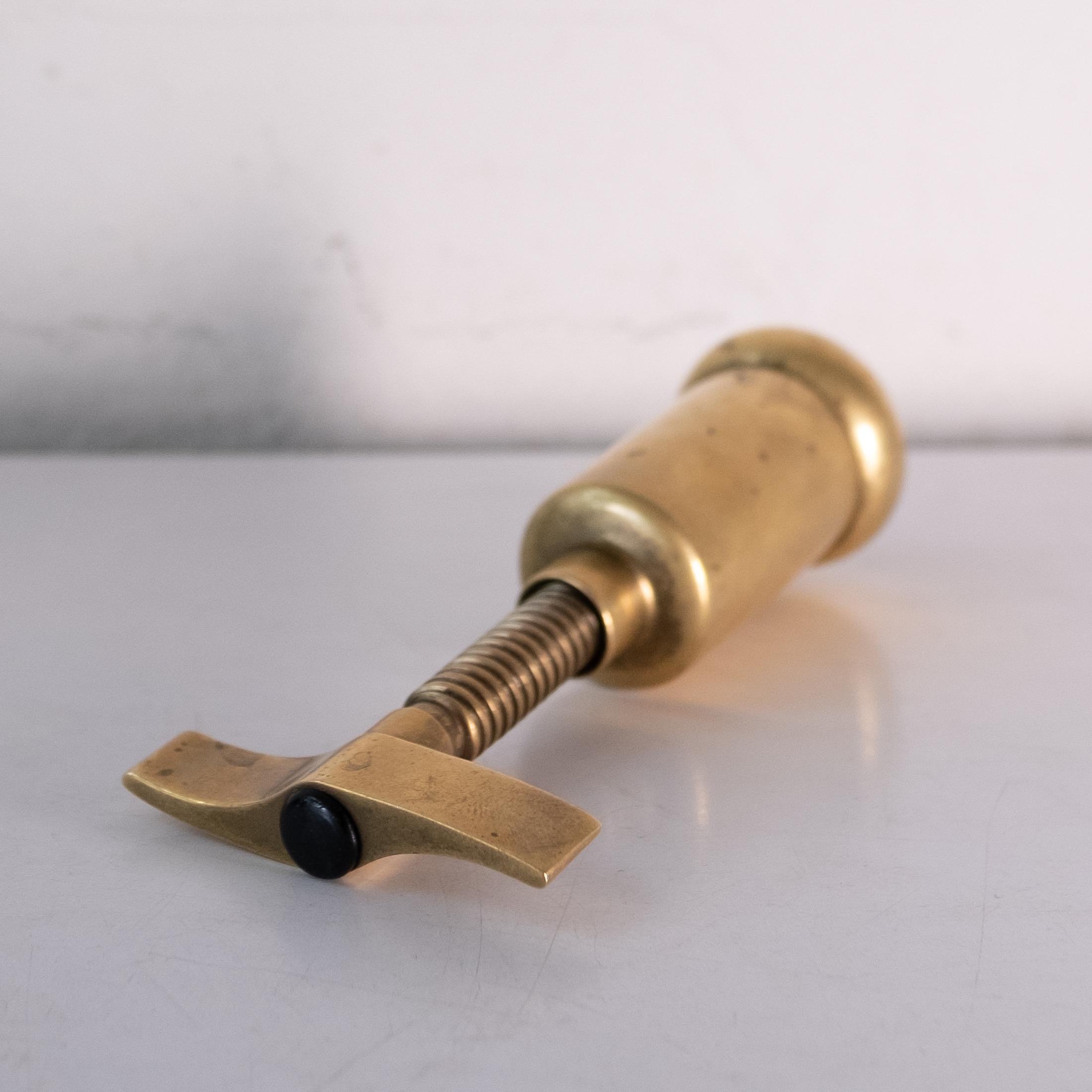Mid-Century Modern Modernist Solid Brass Corkscrew, 1970s