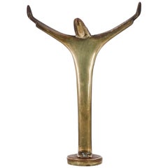 Modernist Solid Brass Open Arms Christ Sculpture
lol p11qq