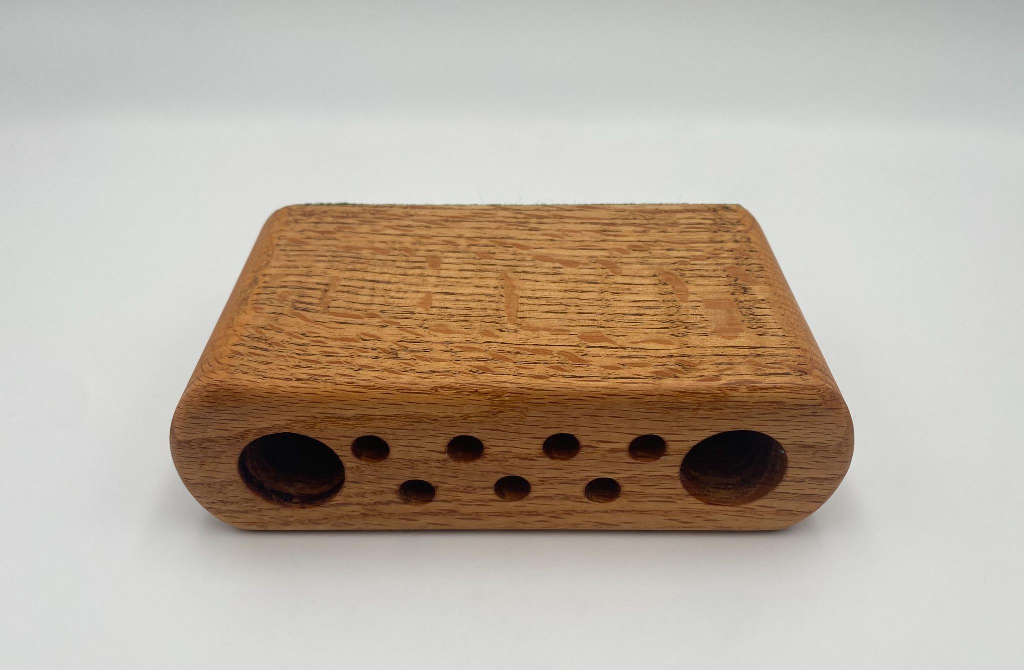 Modernist Solid Oak Pencil / Pen Holder, USA, 1970's For Sale 2