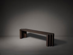 Brutalist Solid Oak Wooden Cadence Bench