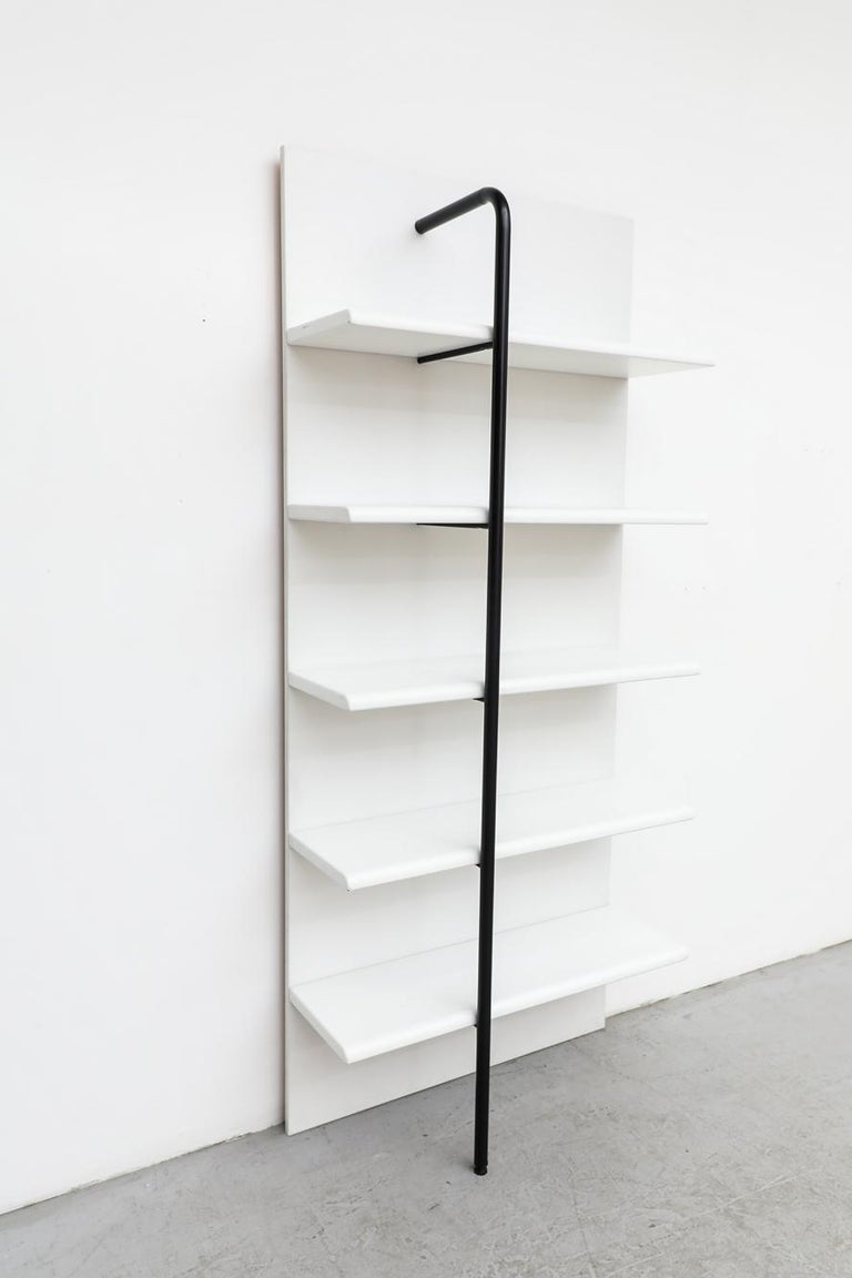 Modernist Sottsass Style White Wall Shelf Unit For Sale at 1stDibs