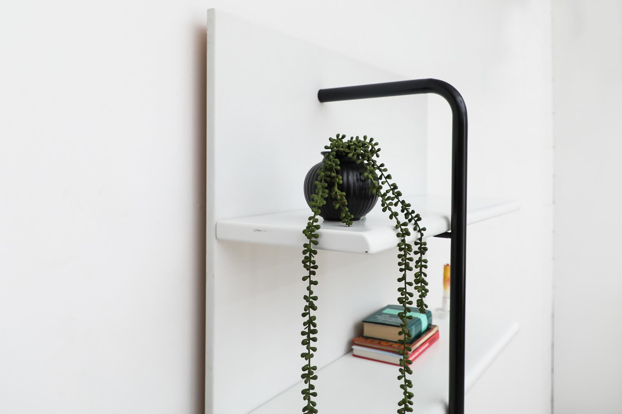 Dutch Modernist Sottsass Style White Wall Shelf Unit