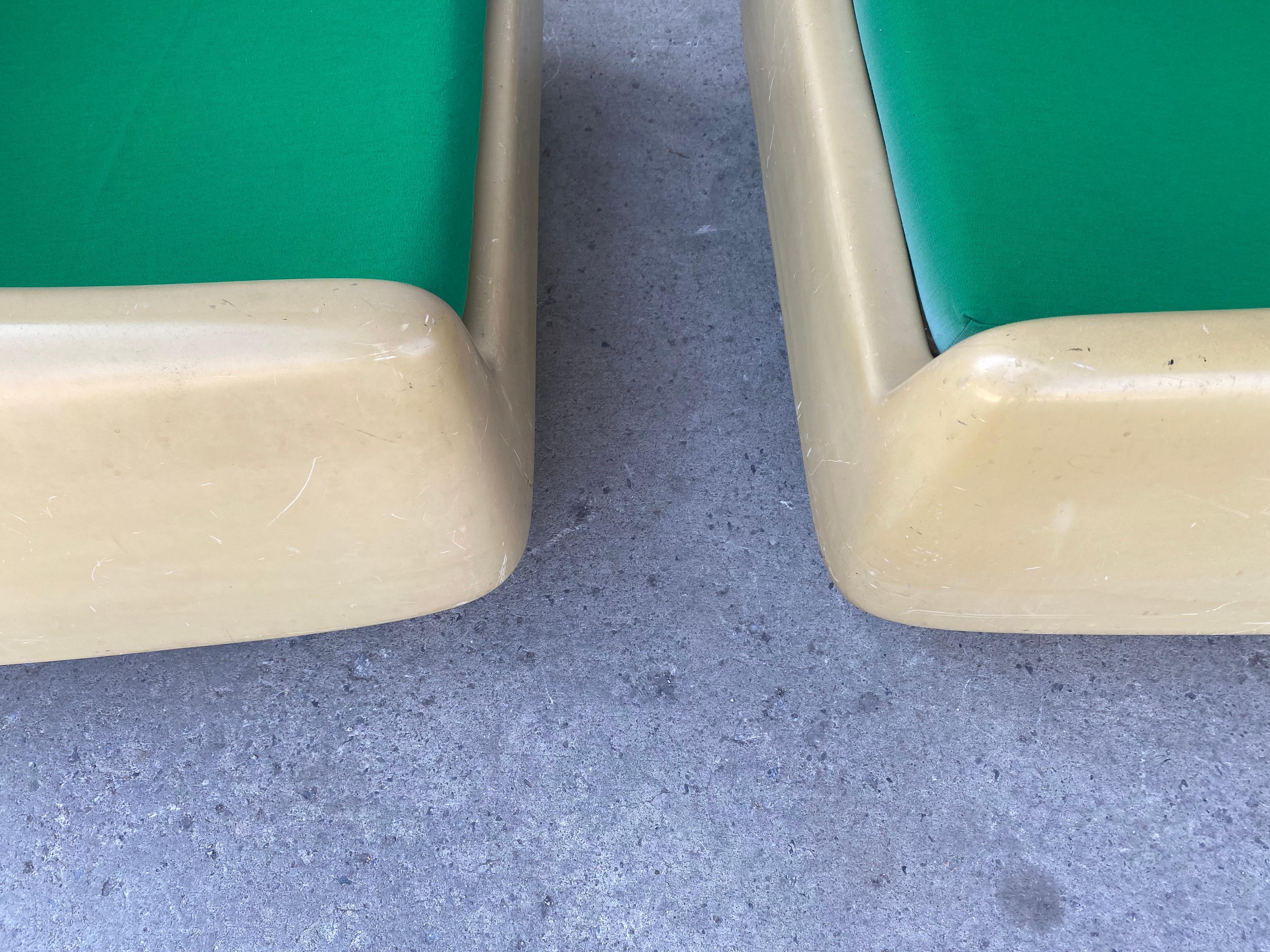 Fabric Modernist Space Age Fiberglass Pod Chairs