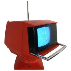 Télévision moderniste de l'ère spatiale Sharp:: modèle 3s-111 R..JAPON:: vers 1970