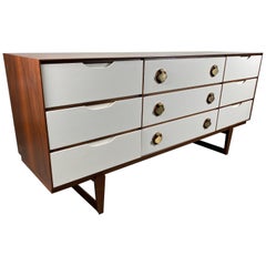 Modernist Spade Handle 9-Drawer Dresser by Stanley