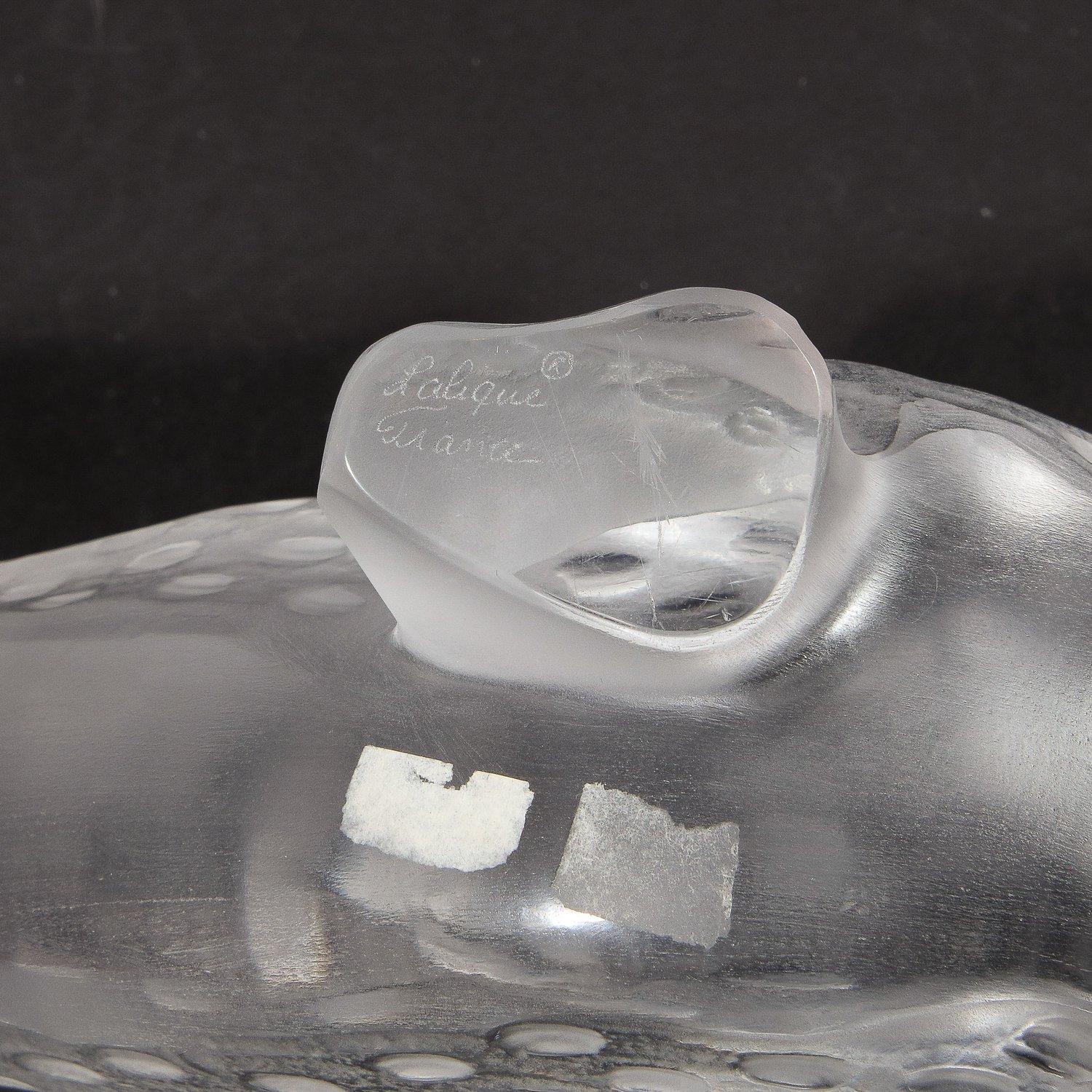 Leopardo Acechador Modernista en Cristal Esmerilado Firmado por Lalique en venta 7