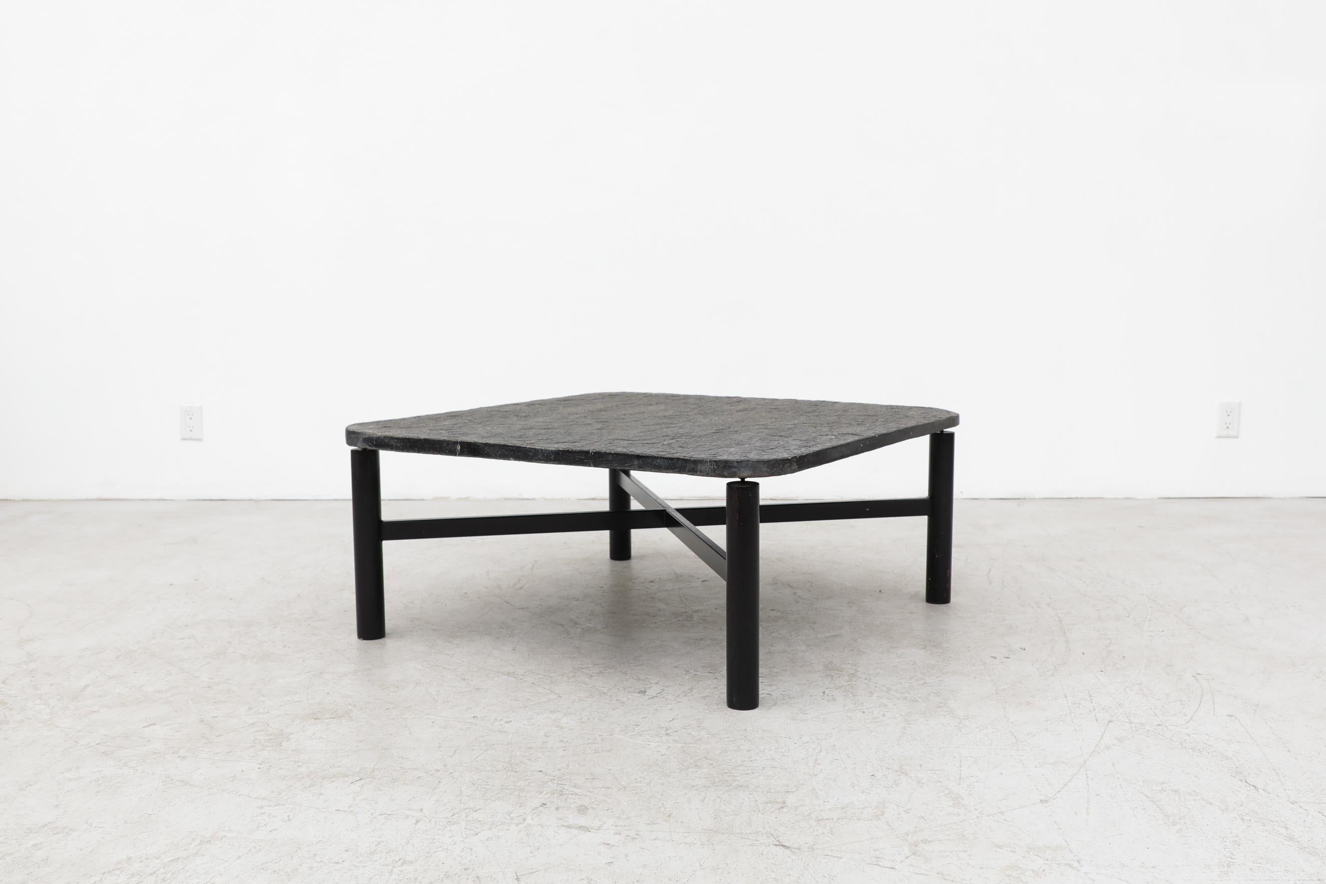 stone square coffee table