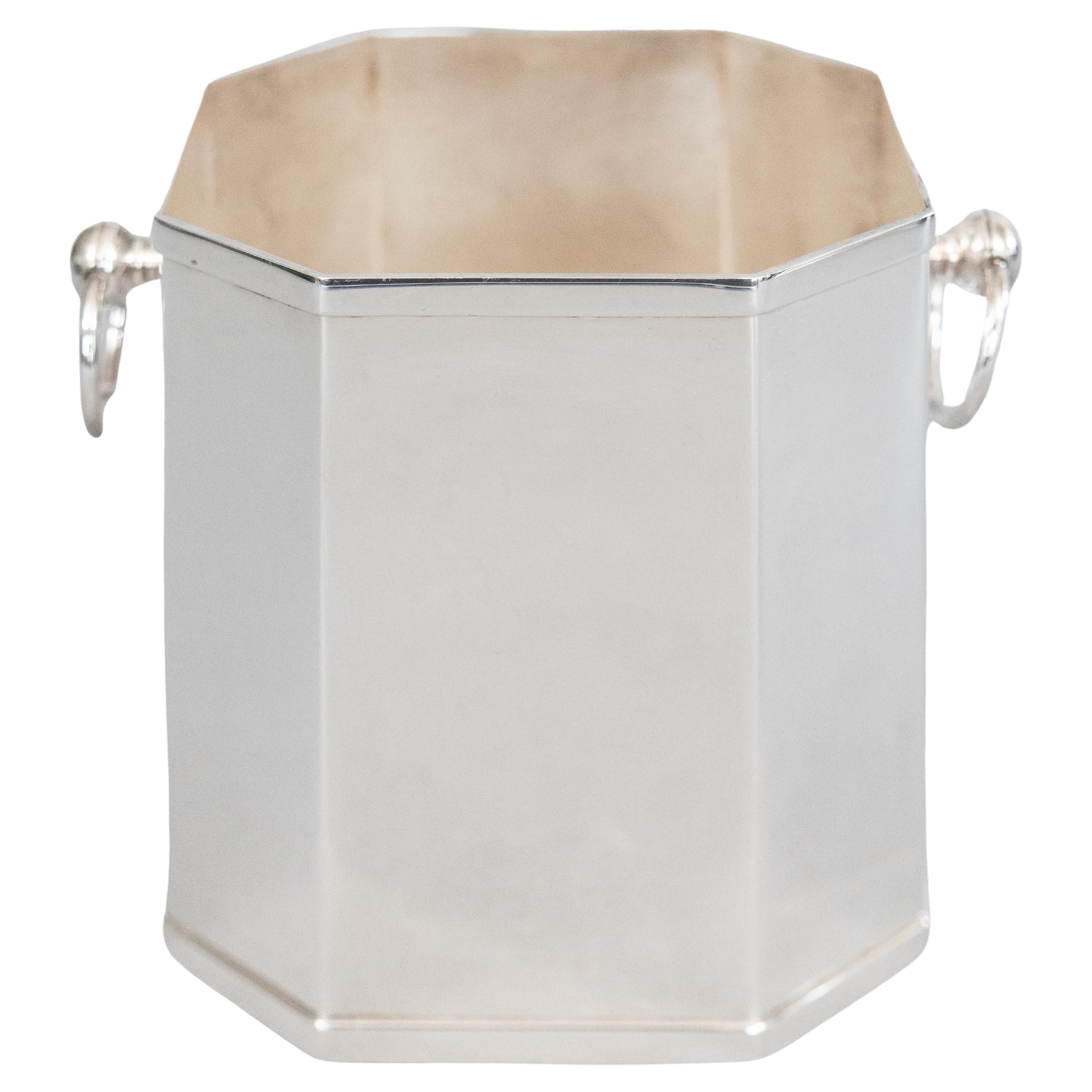 Modernist St. James Brazil Octagonal Silver Plate Champagne Bucket Wine Cooler
