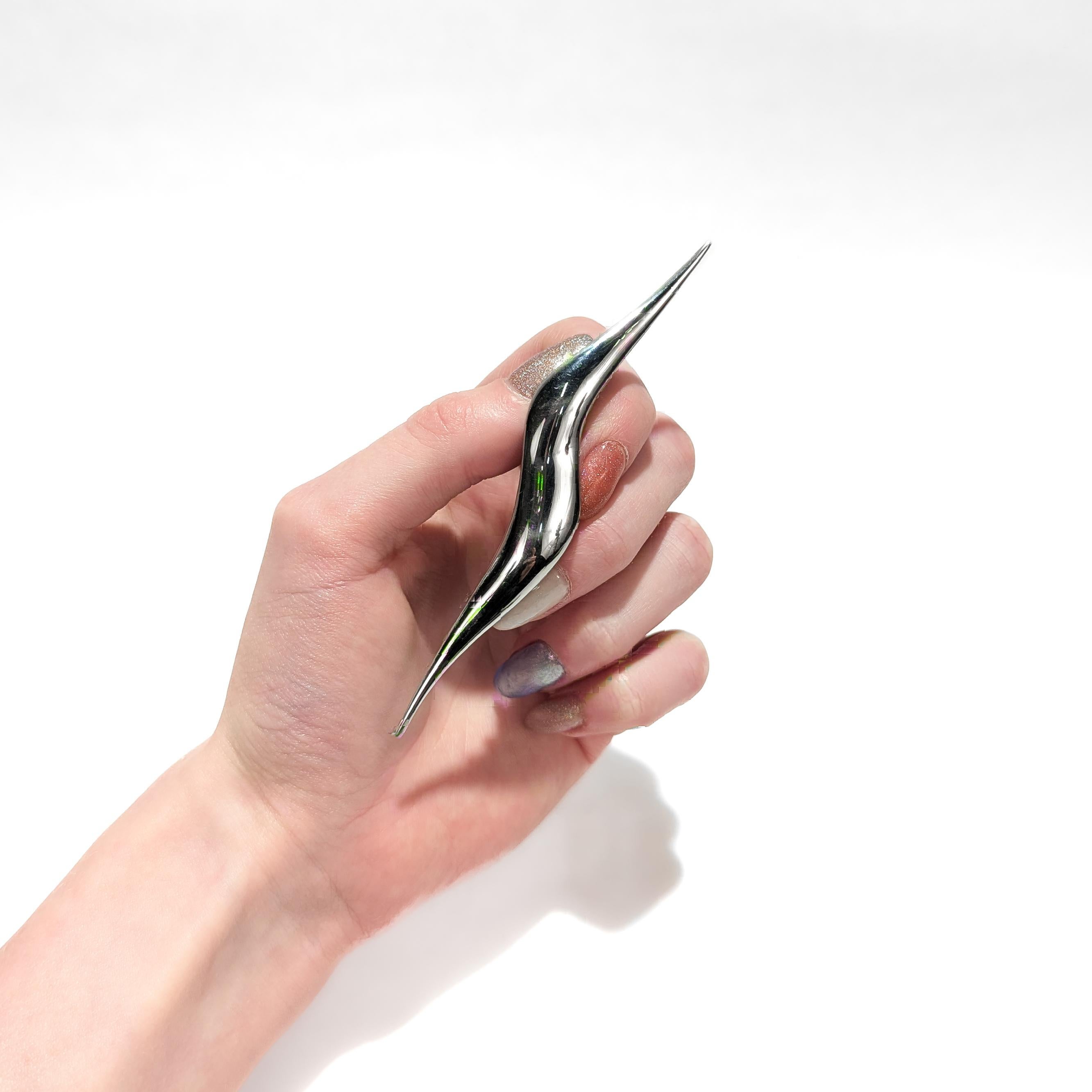 Modernistische Brosche oder Anstecknadel aus Edelstahl von Jose De Riviera im Angebot 7