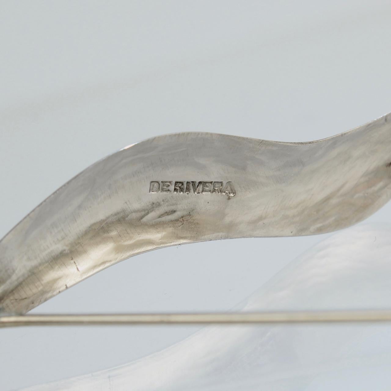 Modernistische Brosche oder Anstecknadel aus Edelstahl von Jose De Riviera im Angebot 3