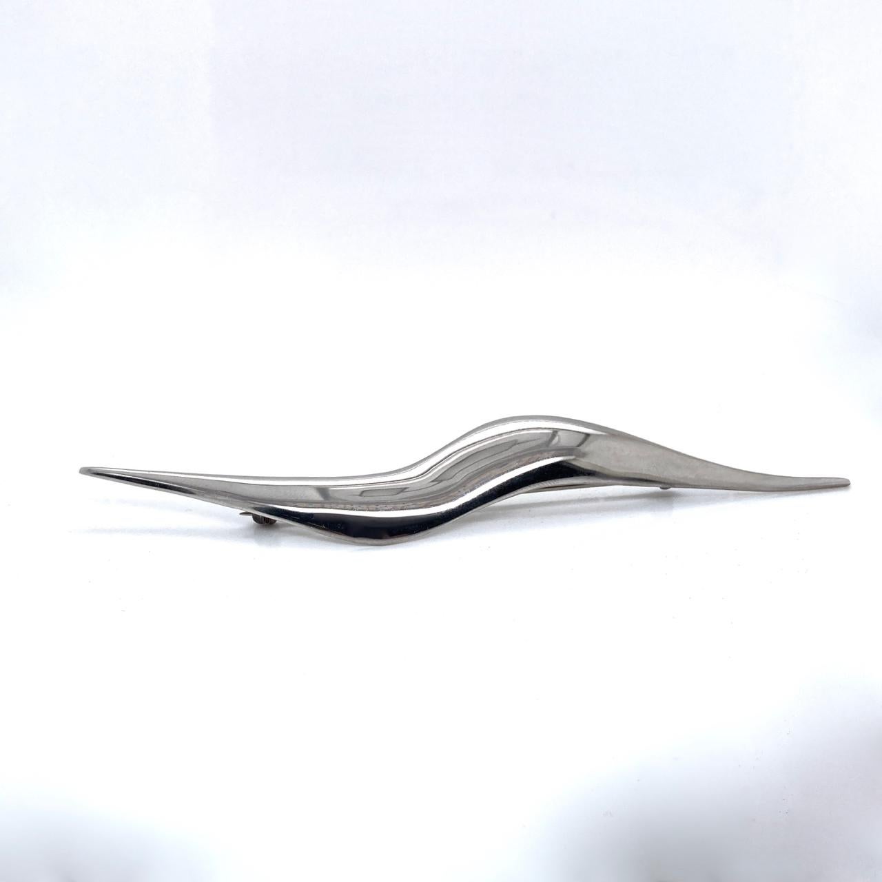 Modernist Stainless Steel Brooch or Pin by Jose De Riviera For Sale 4