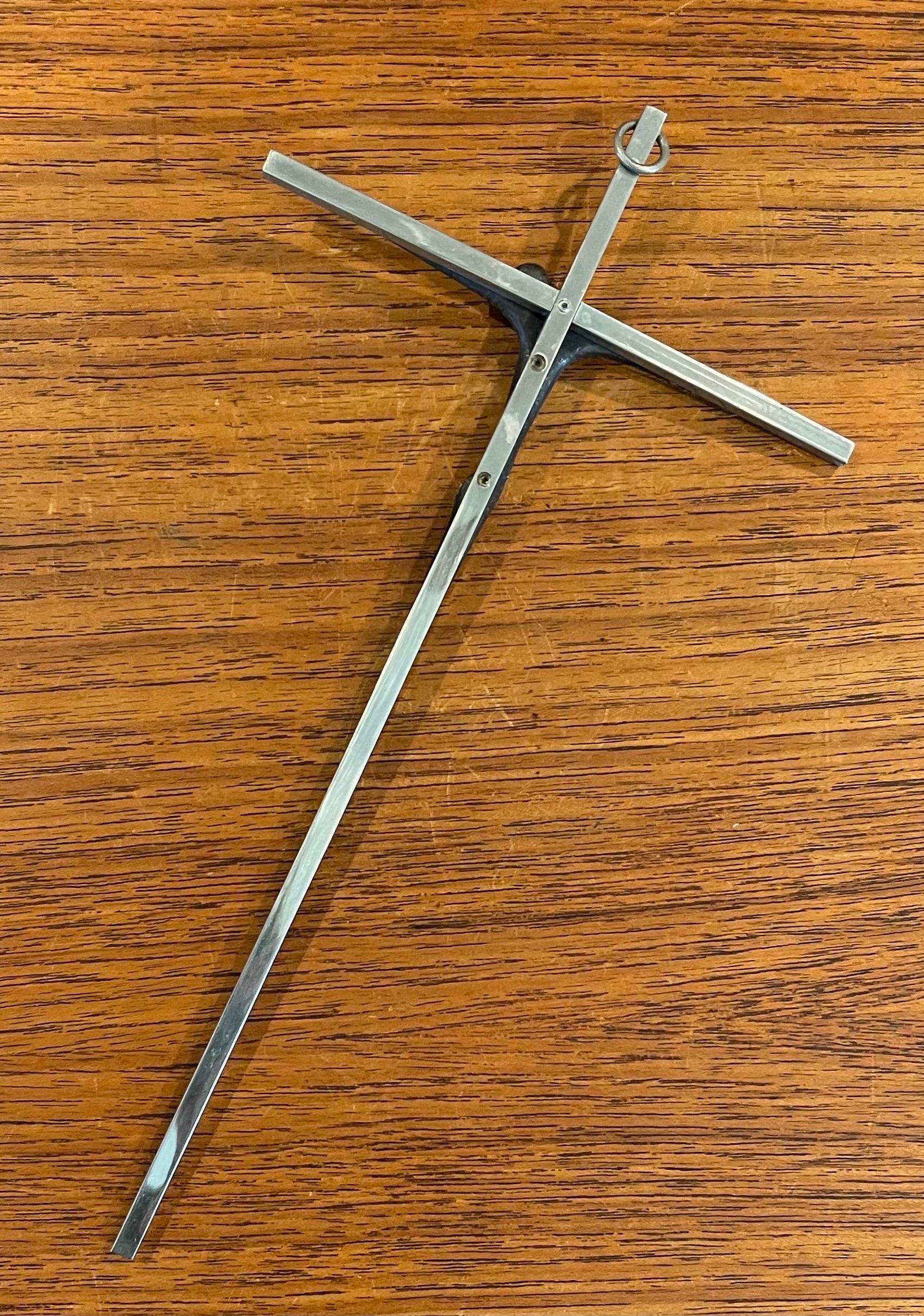 20th Century Modernist Stainless Steel Crucifix / Cross For Sale