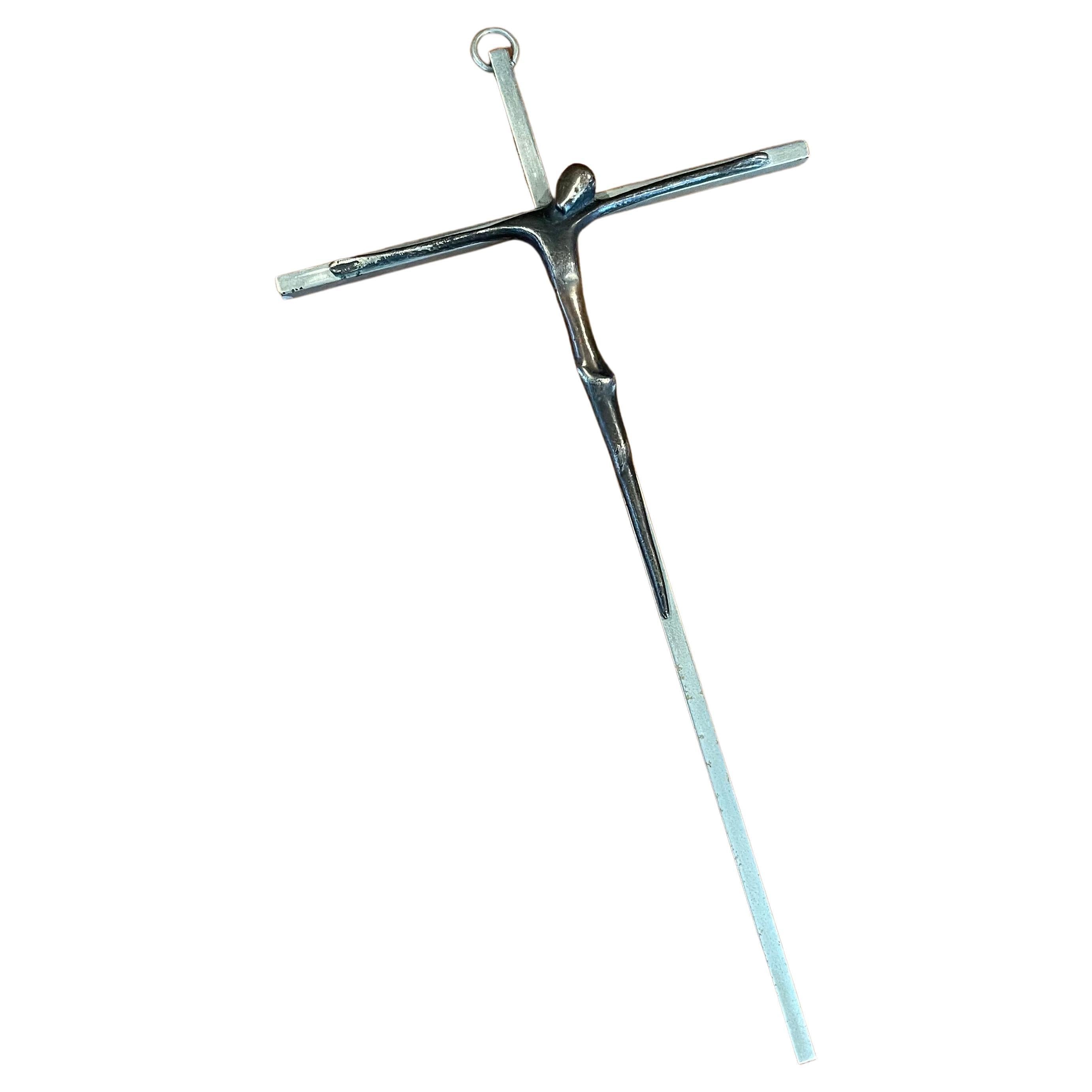 Modernist Stainless Steel Crucifix / Cross