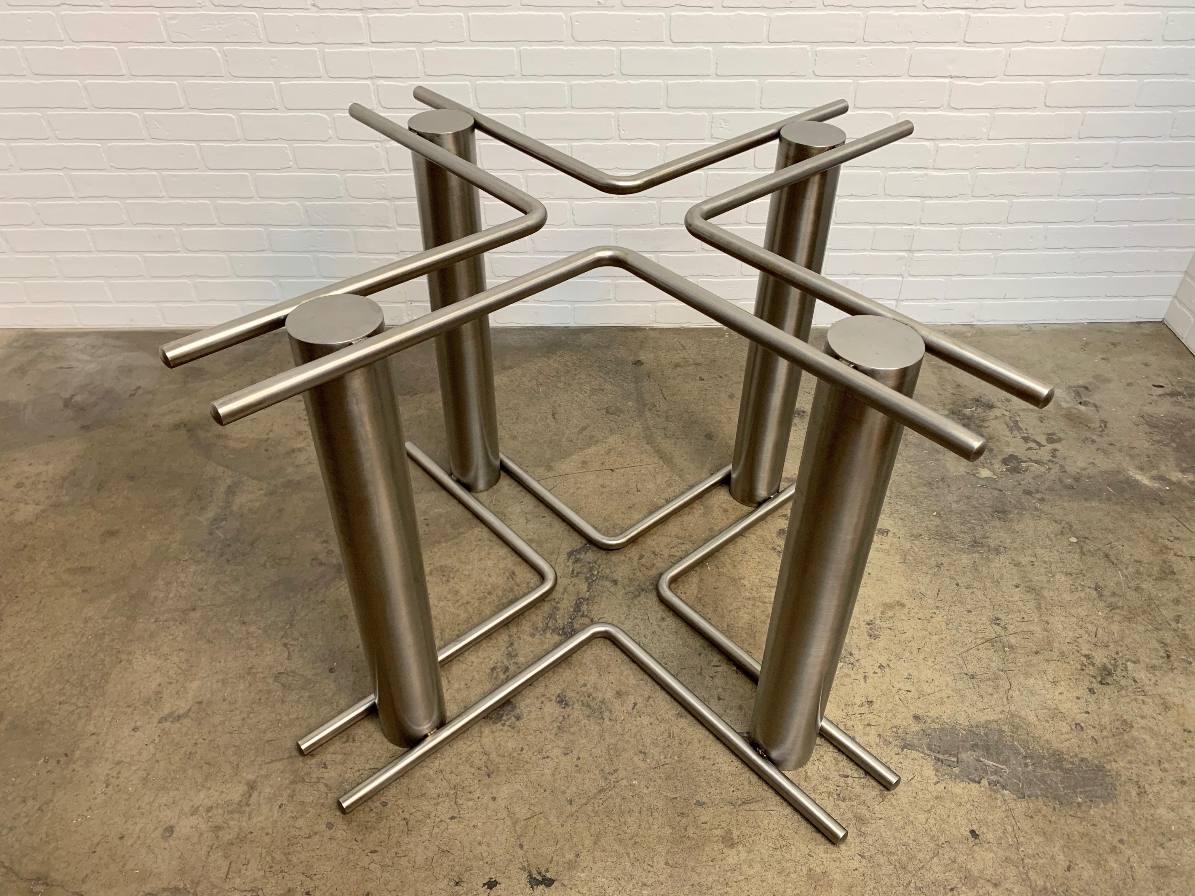 Modernist Stainless Steel Dining Table 8