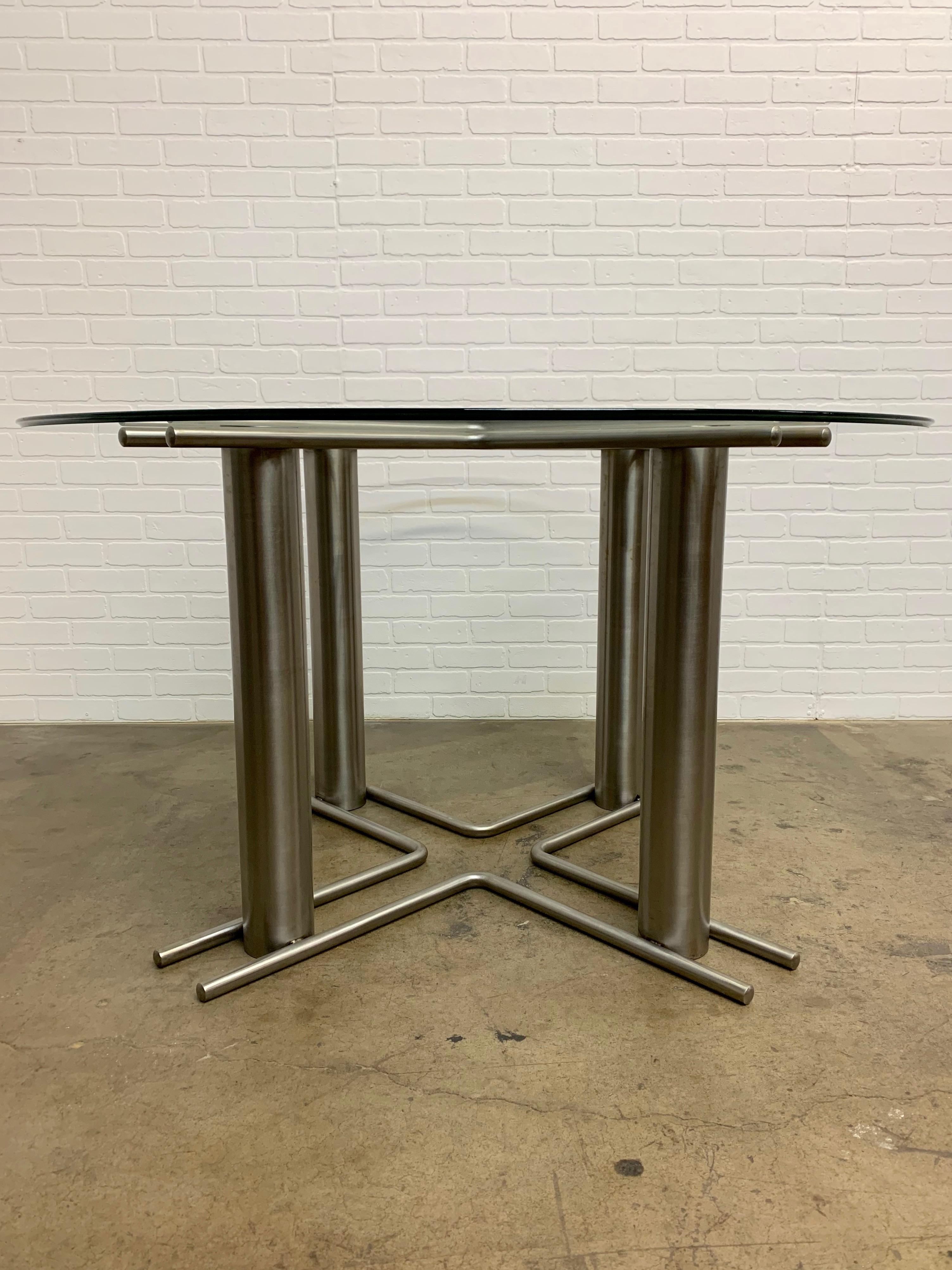 Modernist Stainless Steel Dining Table 14