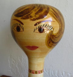 Modernist Stangl Pottery Mannequin Head Wig Stand Store Display Sculpture
