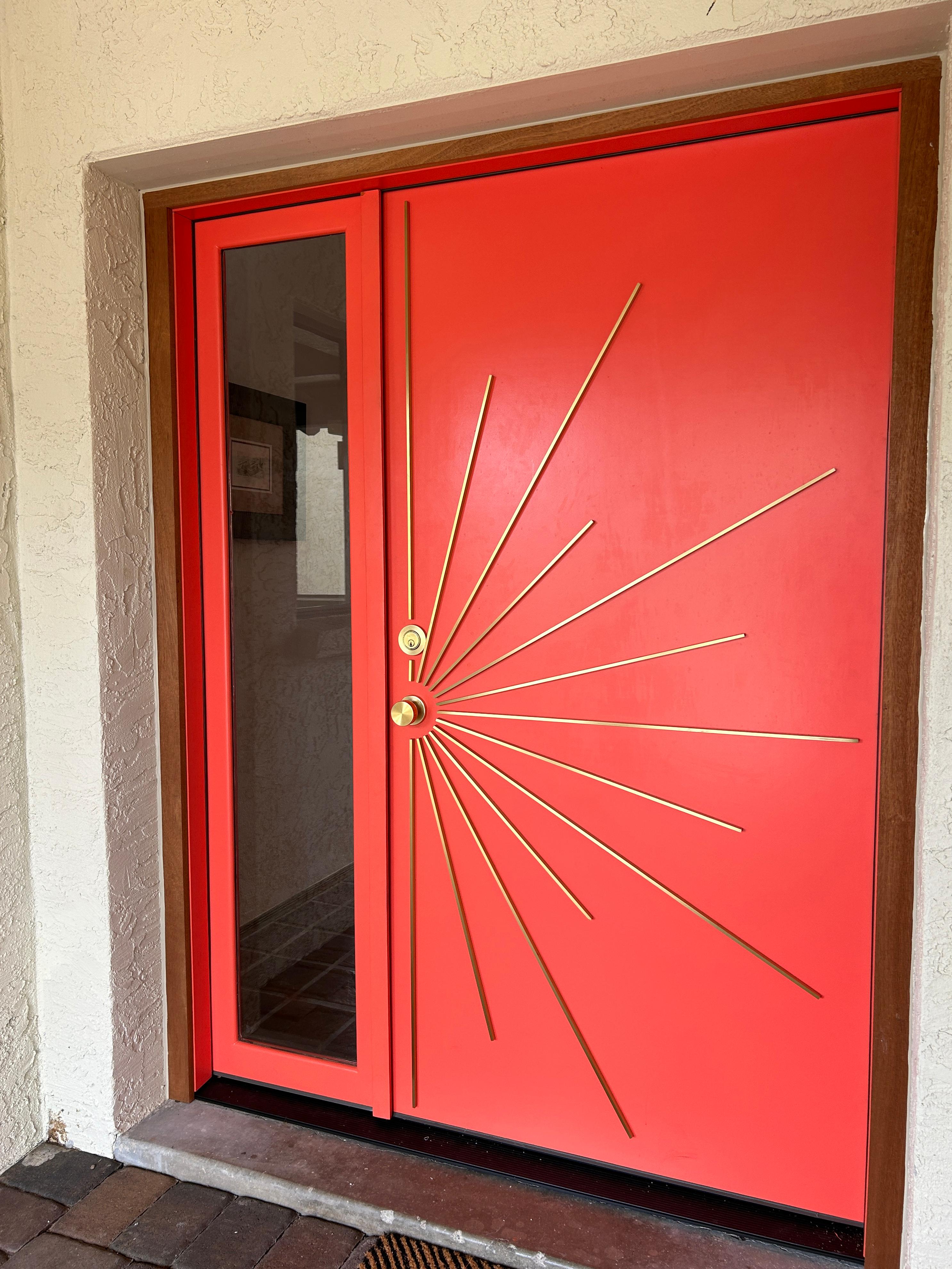 Modernist Starburst Single Entry Door Built to Order For Sale 9