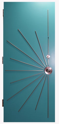 Modernist Starburst Single Entry Door Built to Order