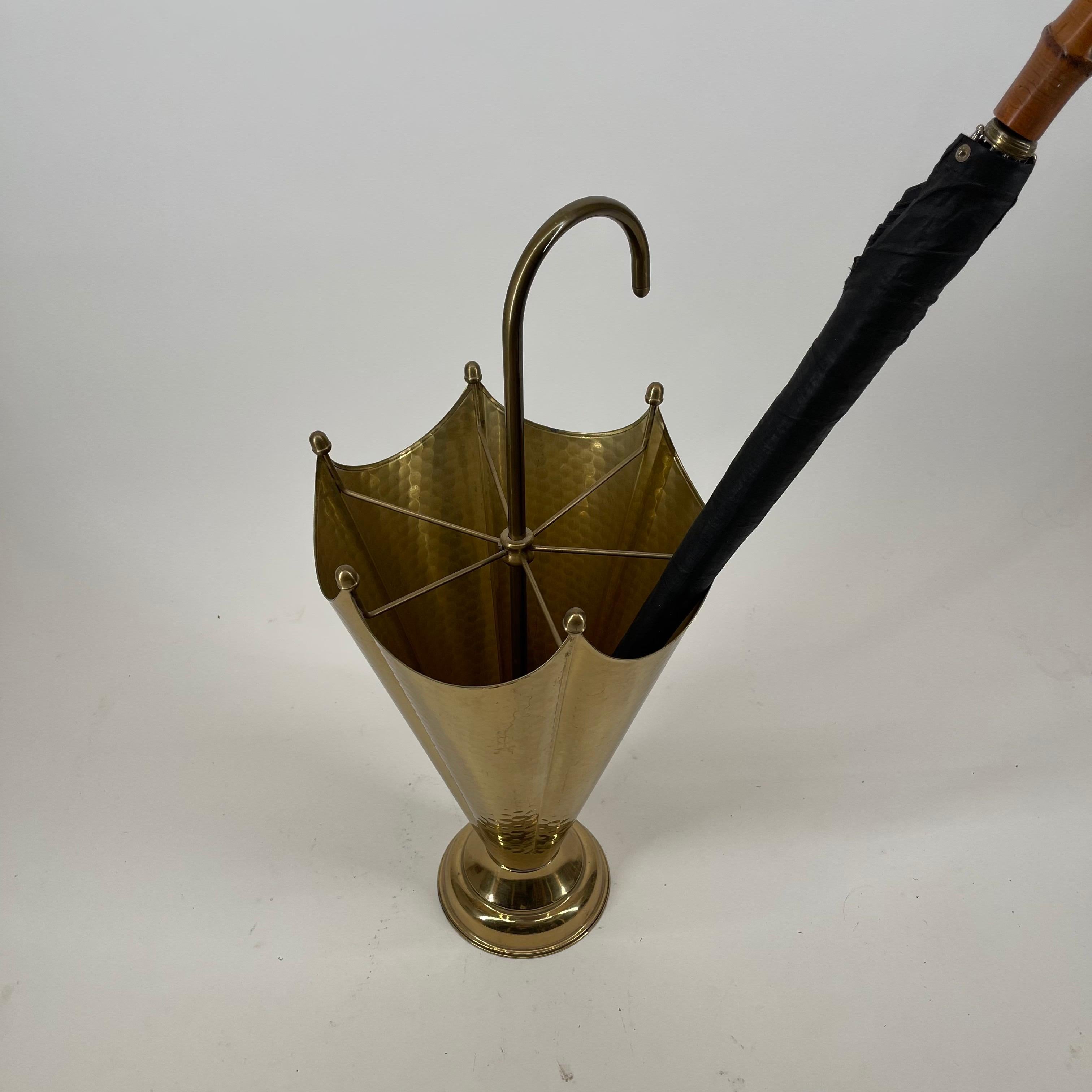 Modernist Statement Umbrella Stand Brass, Italy, 1950s For Sale 3