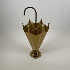 Modernist Statement Umbrella Stand Brass, Italy, 1950s