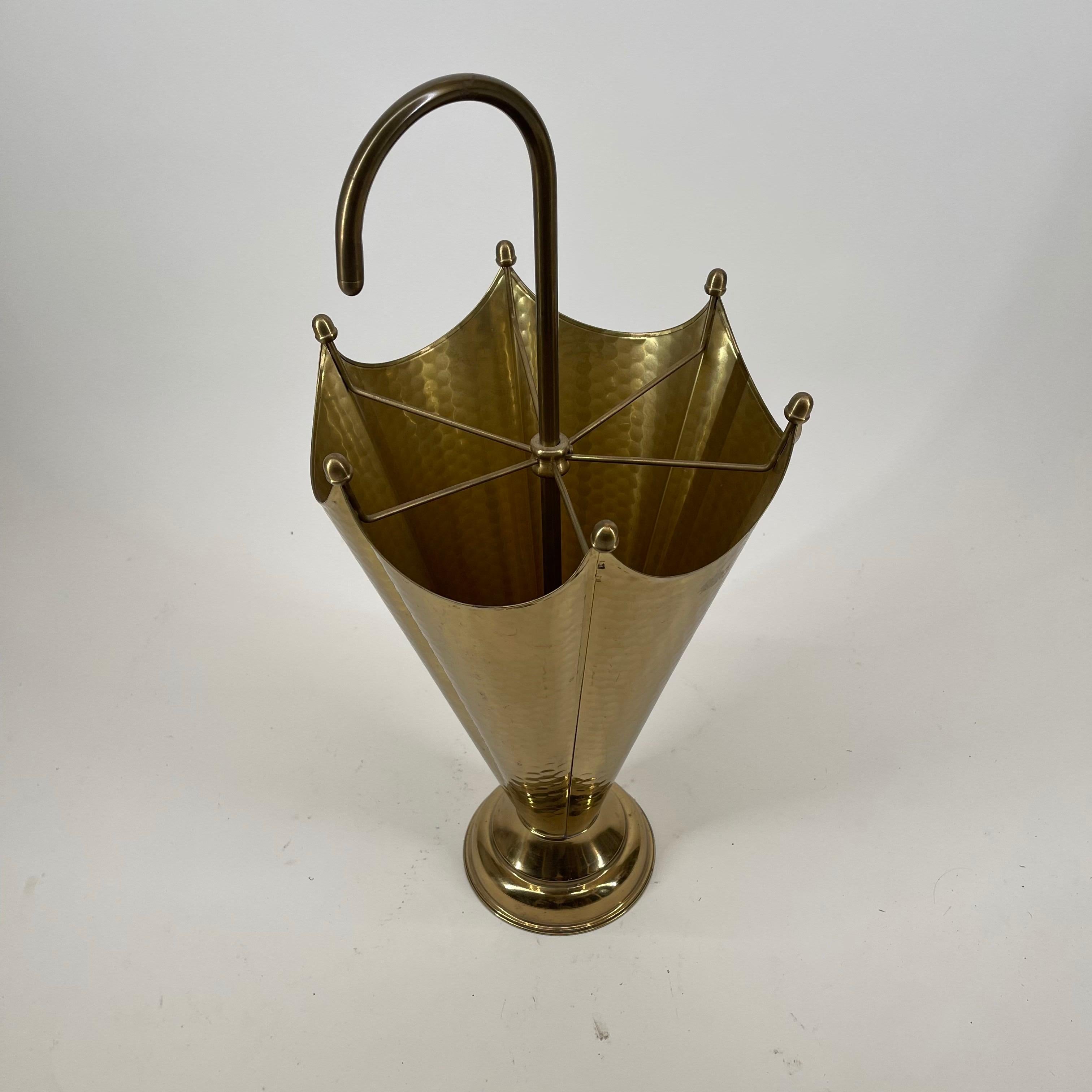 Modernist Statement Umbrella Stand Brass, Italy, 1950s For Sale 1
