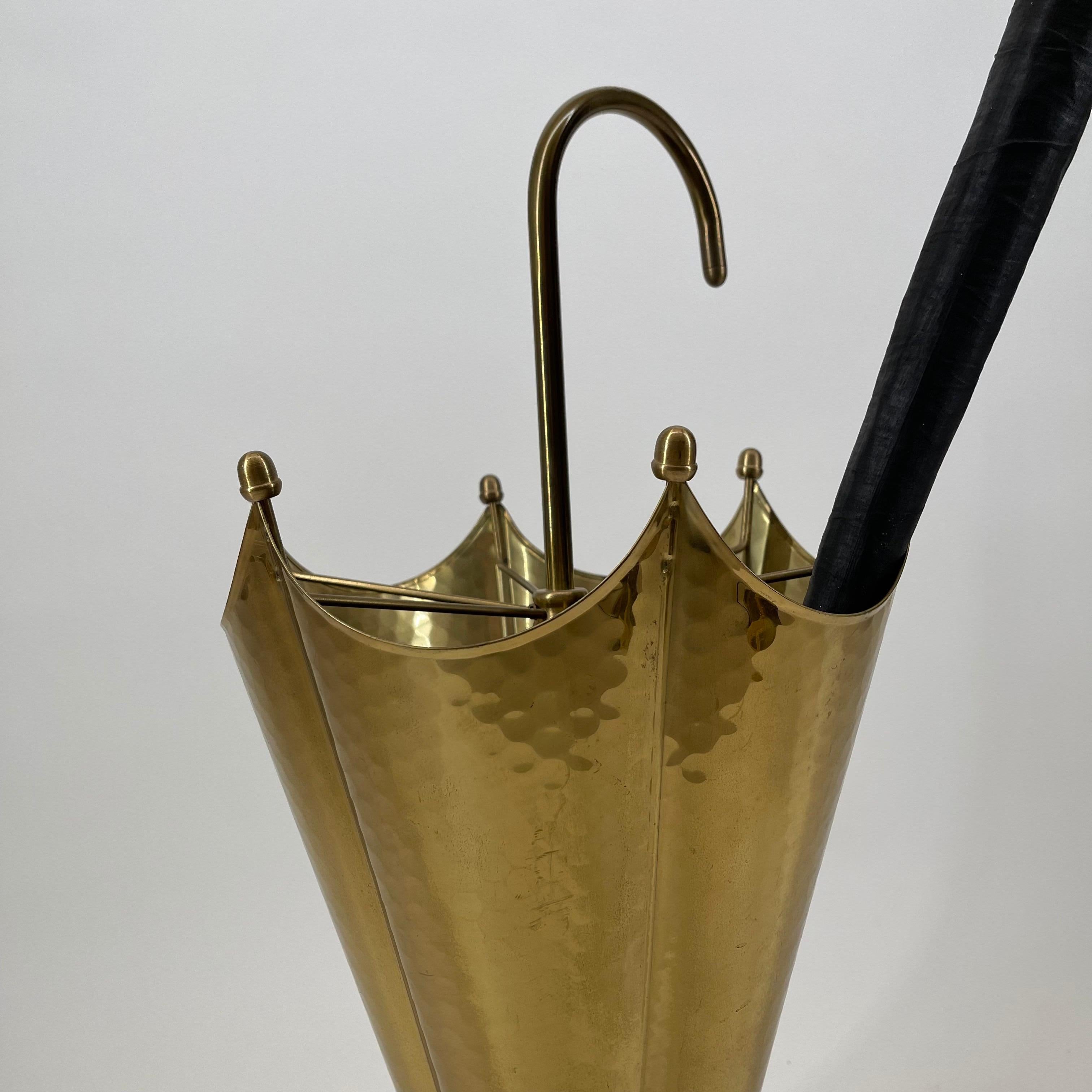 Modernist Statement Umbrella Stand Brass, Italy, 1950s For Sale 2
