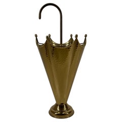 Modernist Statement Umbrella Stand Brass, Italy, 1950s