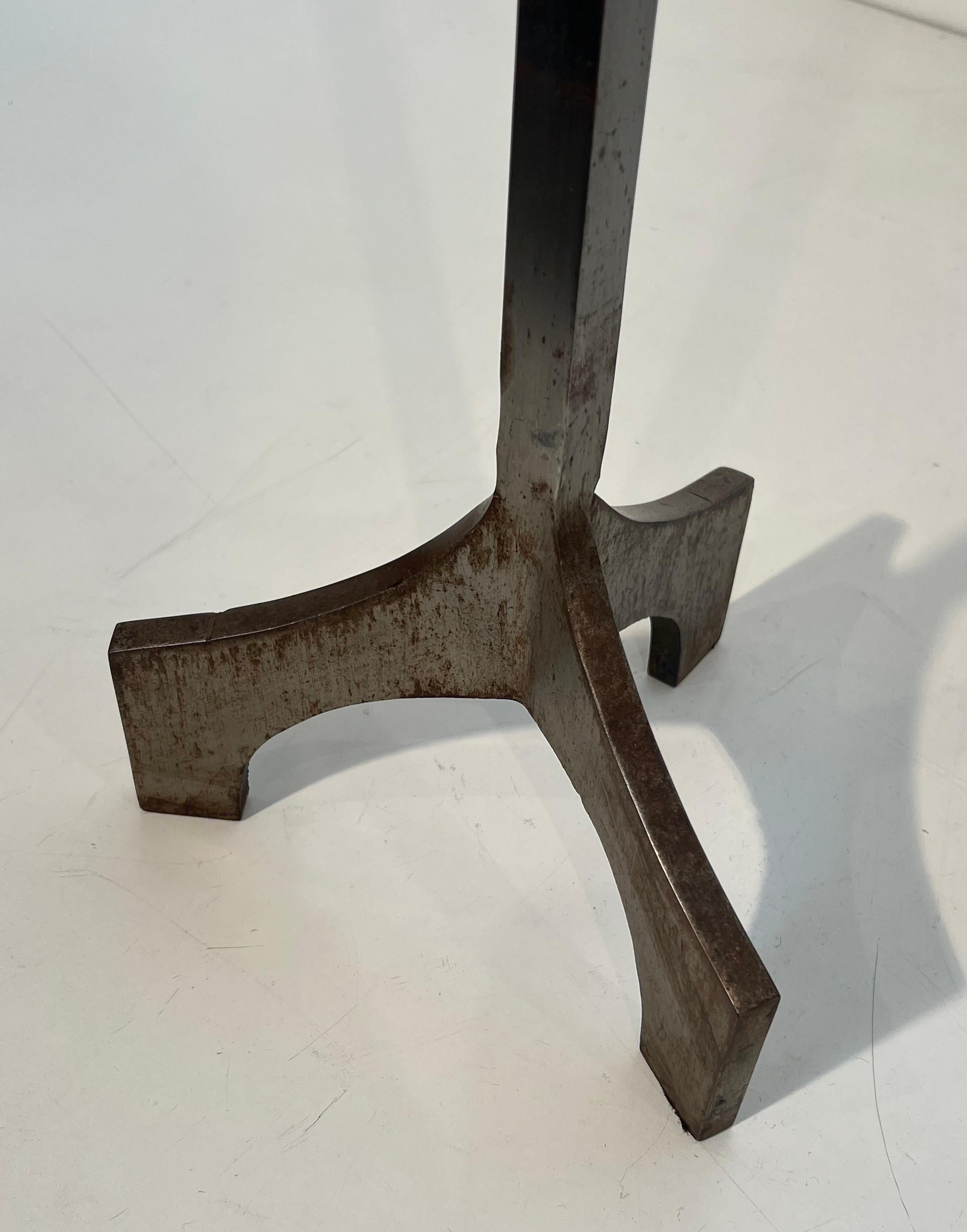 Modernist Steel Fireplace Tools on Stand For Sale 4
