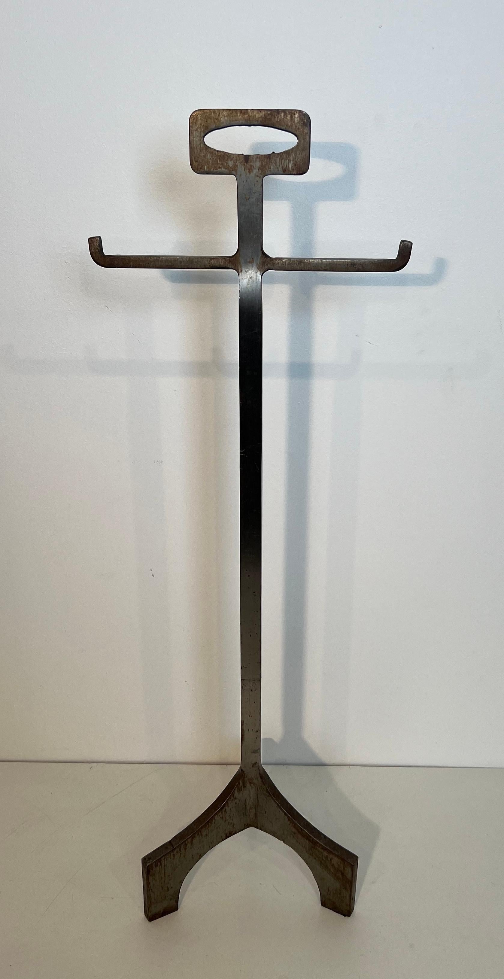 Modernist Steel Fireplace Tools on Stand For Sale 2