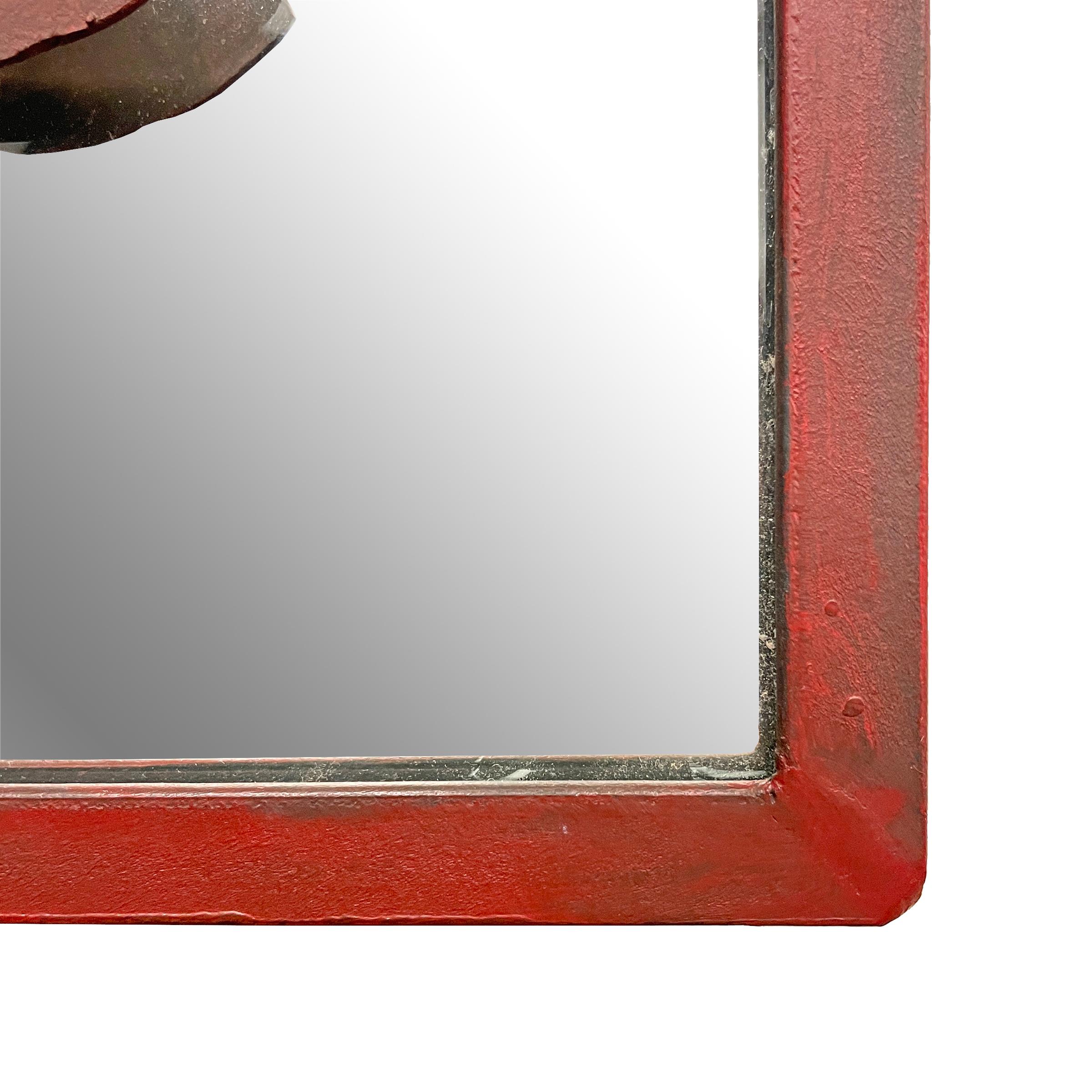 Modernist Steel Framed Mirror For Sale 3