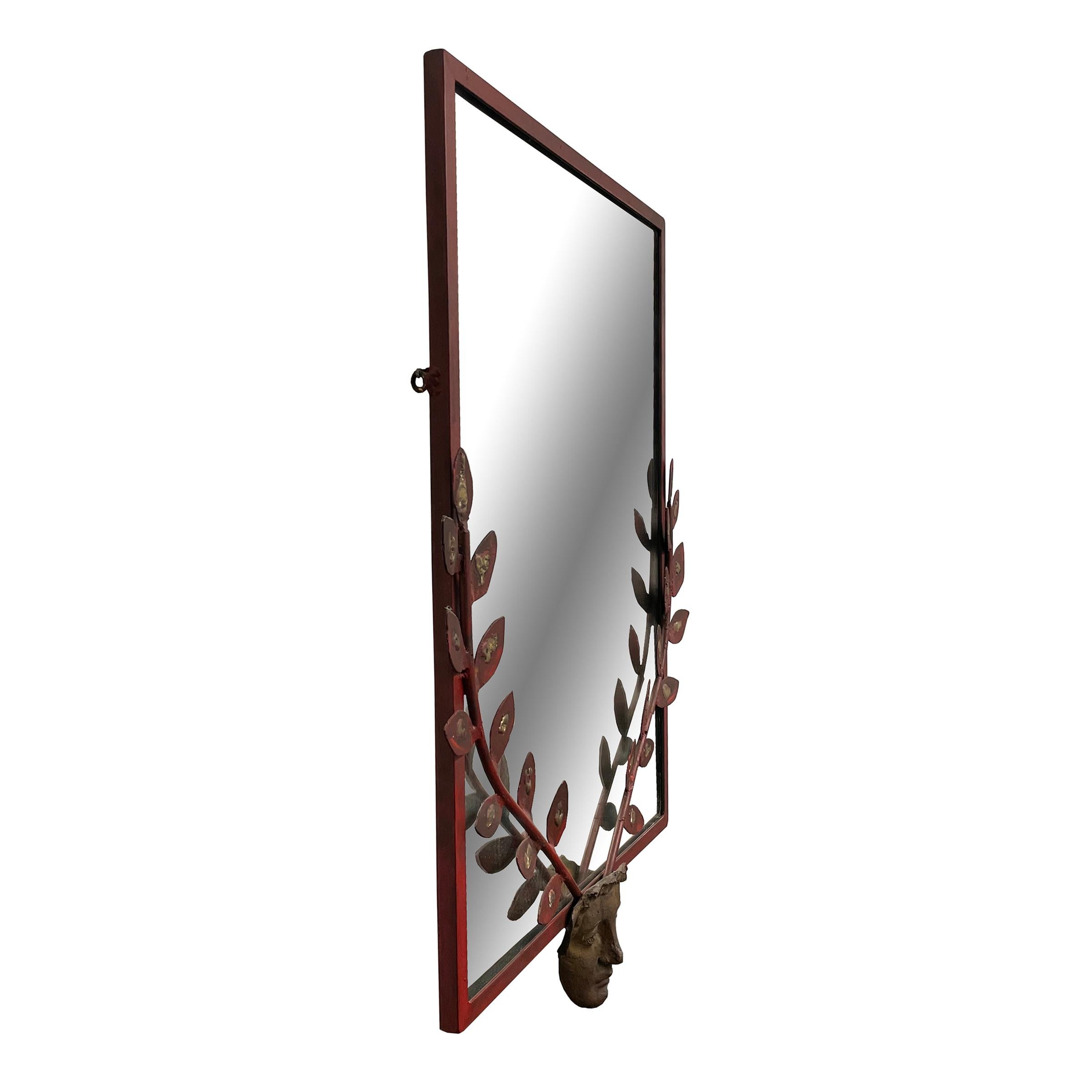 Stahlrahmen-Spiegel im modernistischen Stil (Moderne) im Angebot