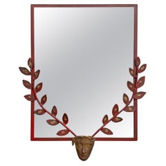 Retro Modernist Steel Framed Mirror