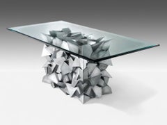 Modernist, Steel, Geometric Dining Table Base, USA, 21st c.