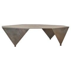 Modernist Steel Hexagonal Coffee Table
