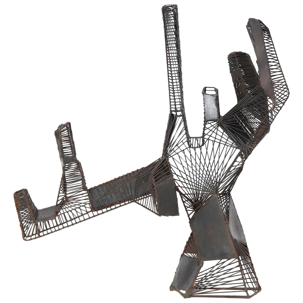 Modernist Steel Sculpture For Sale