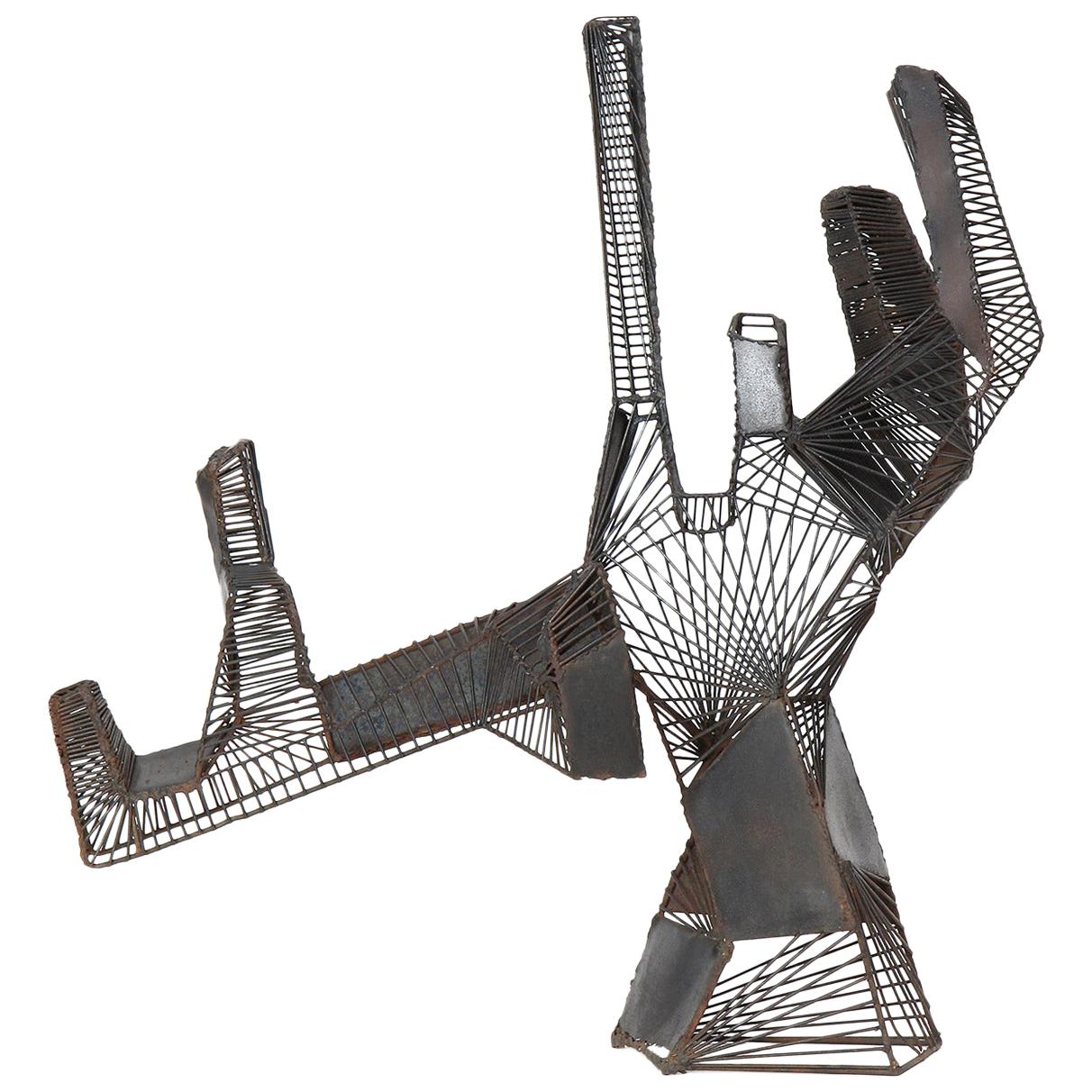 Escultura modernista de acero de EE.UU., años 60 en venta