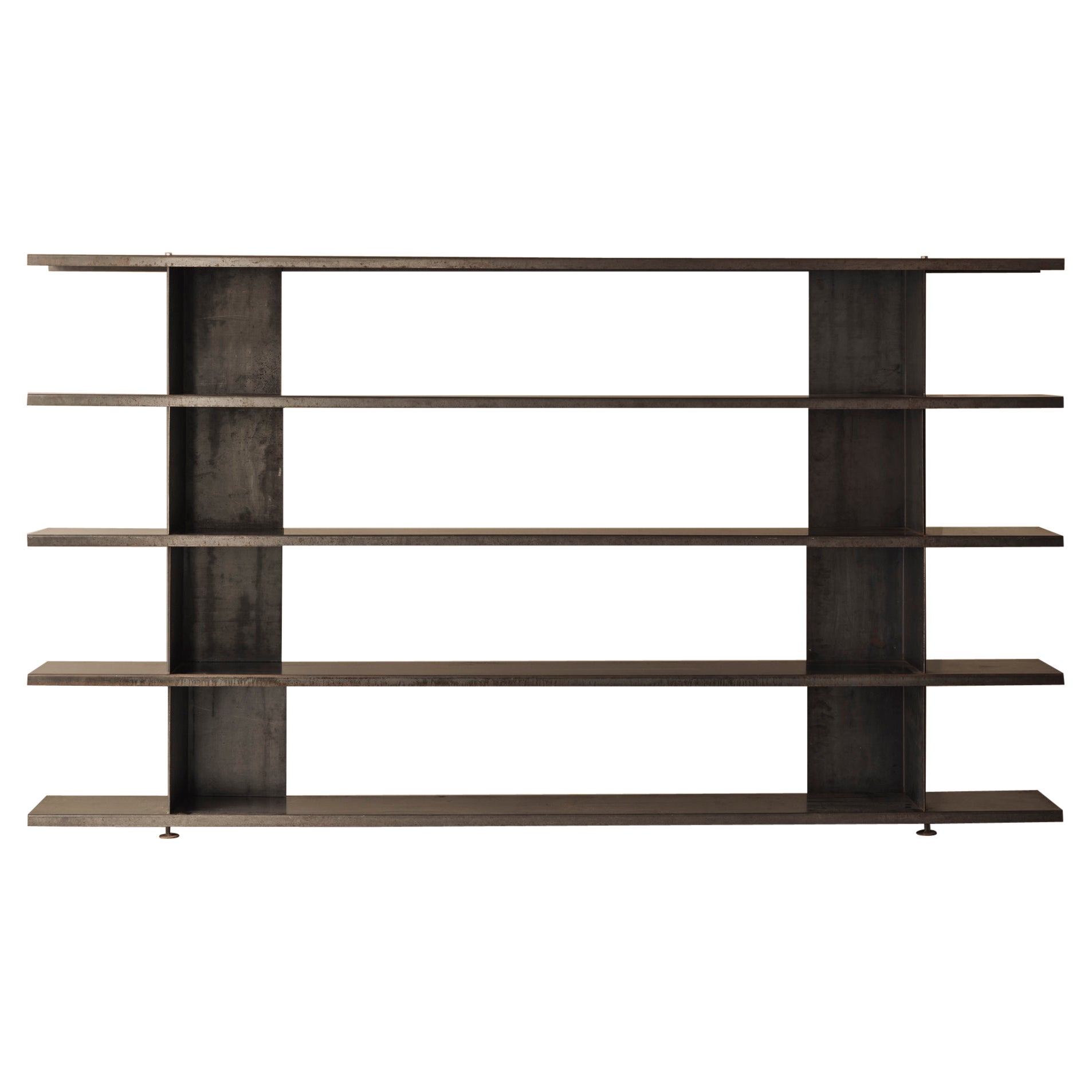 Modernist steel shelving unit, Germany 1980s