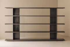 Modernist steel shelving unit, Germany 1980s
