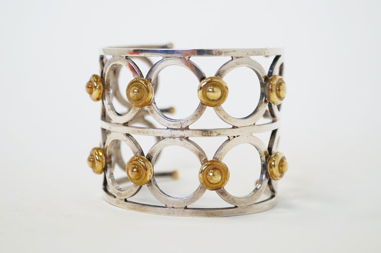 Silver Studio Modernist Cuff circa 1970 main image 1