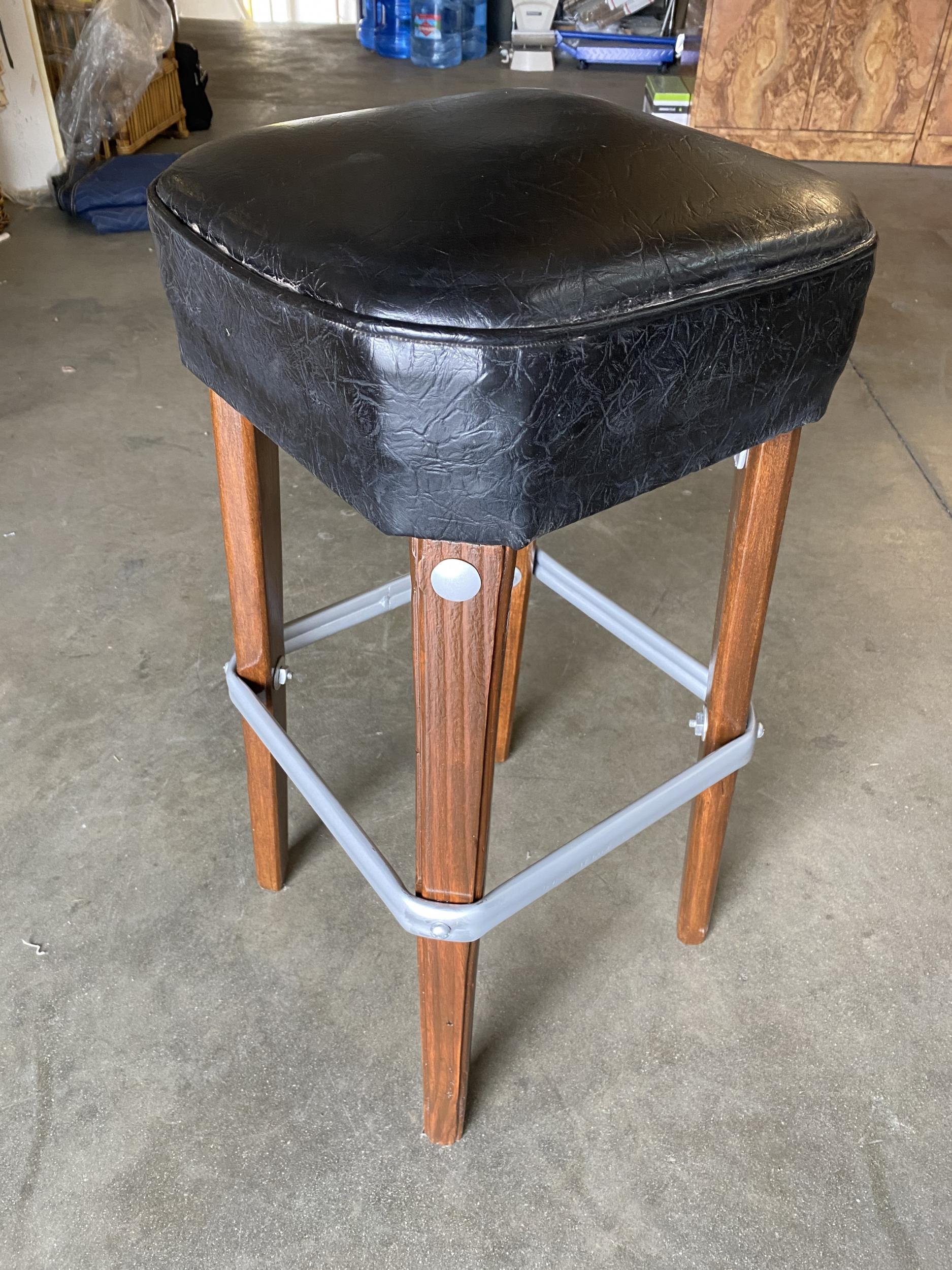 black studded bar stool