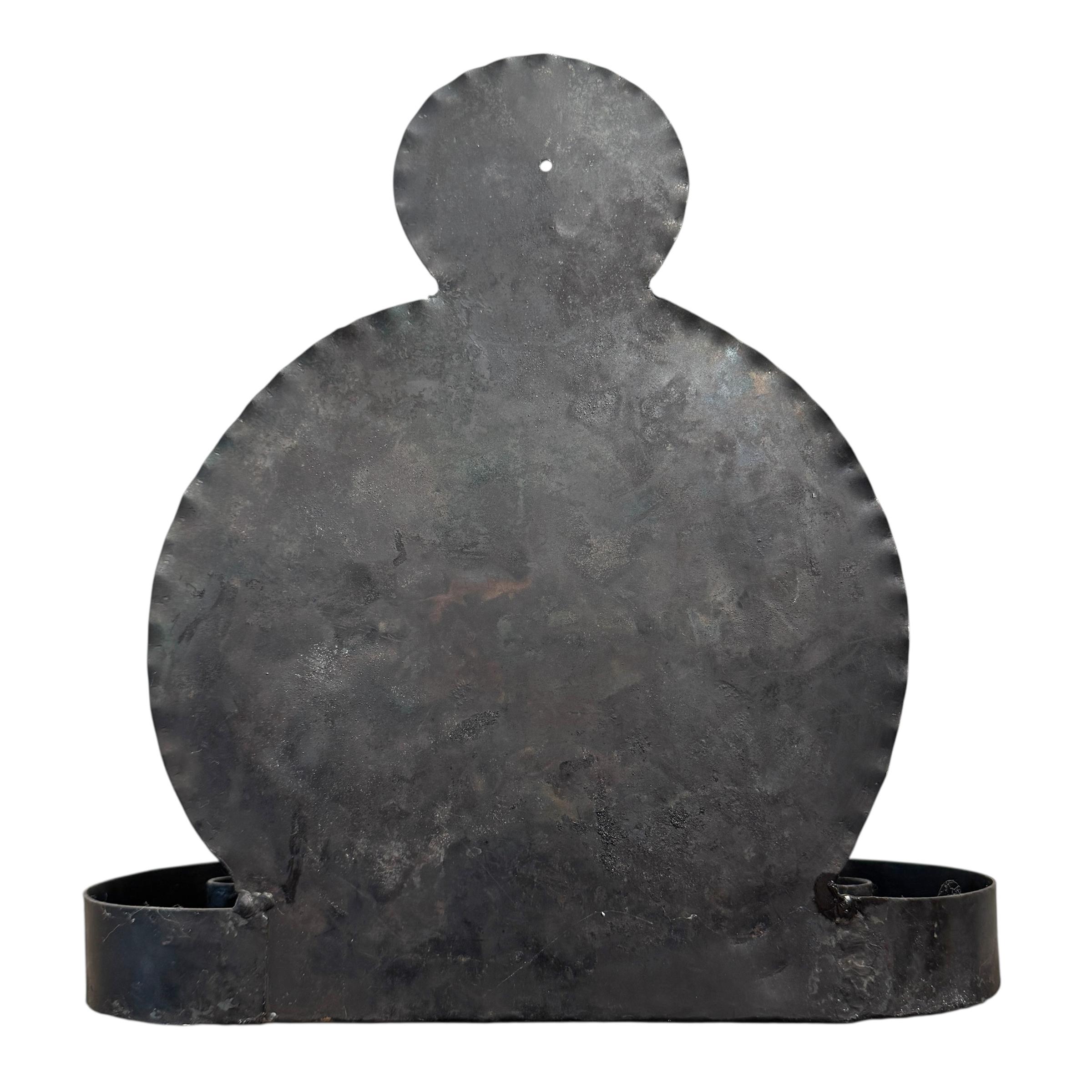 Modernist Steel Three-Candle Sconce For Sale 5