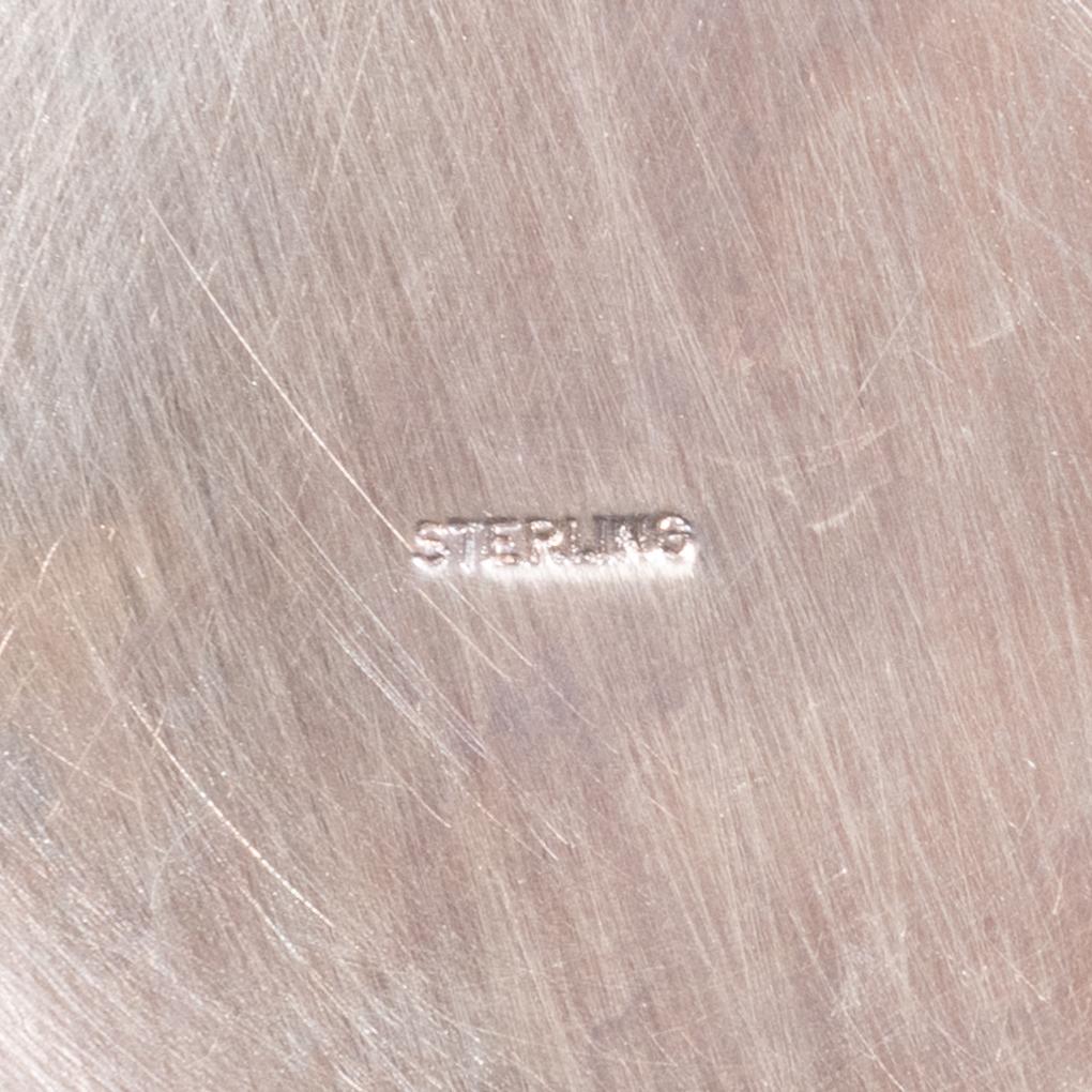 Servicio de café modernista de plata de ley martillada a mano en venta 2