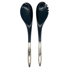 Modernist Sterling Salad Servers by Wallace Silver