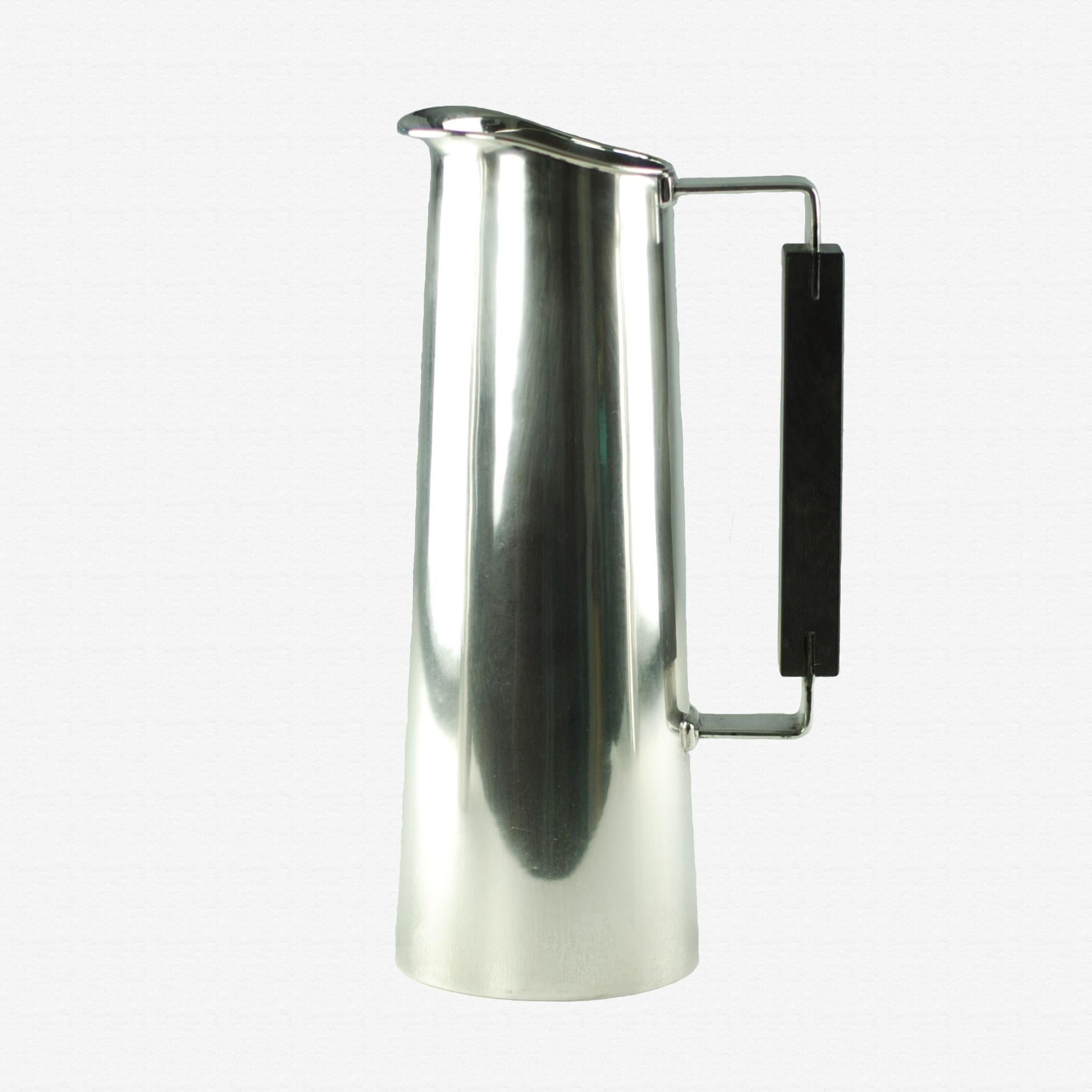 Messicano Set da caffè o da tè modernista in argento e palissandro con vassoio in vendita
