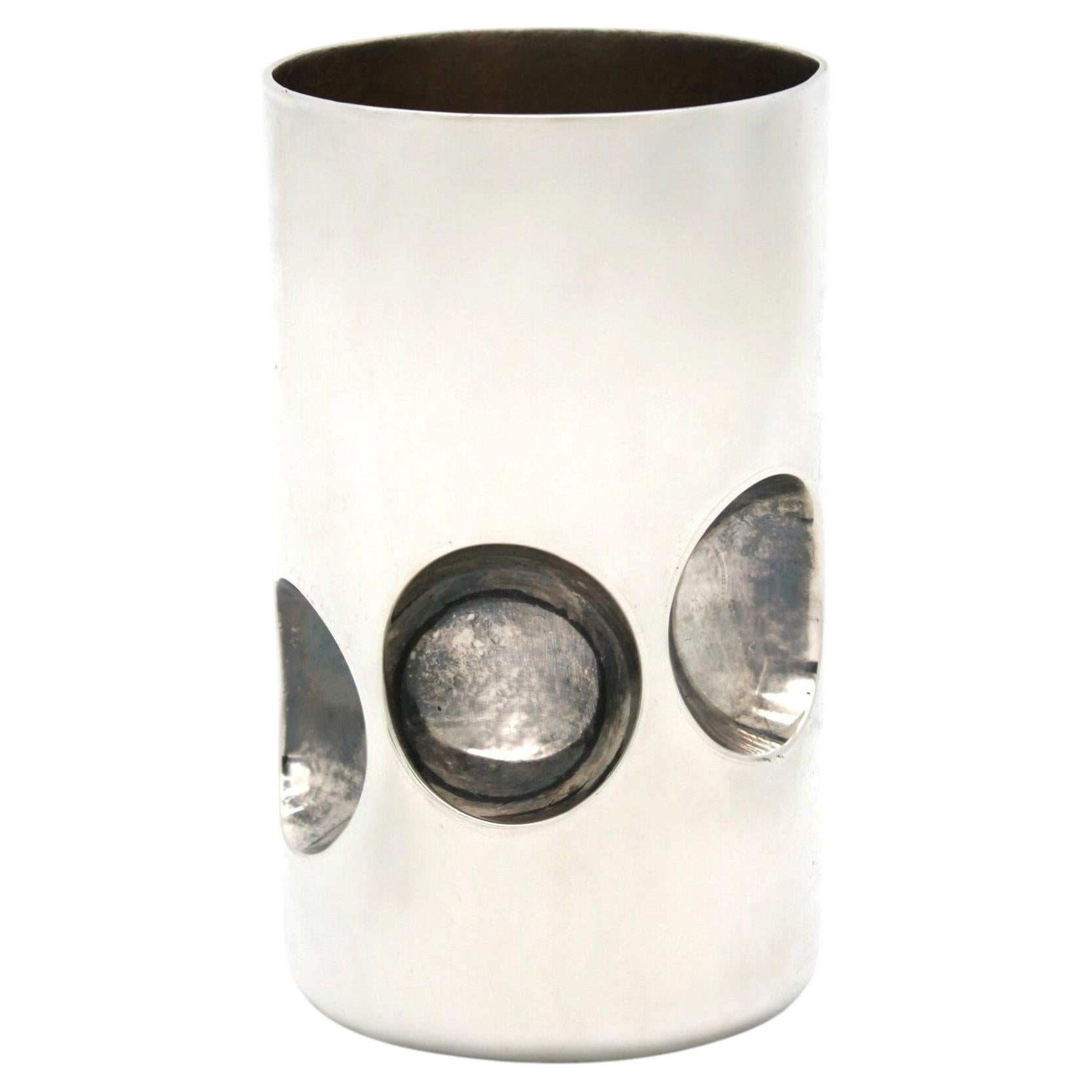 Modernist Sterling Silver Kiddush Cup by Carmel Shabi, Israel, 2006