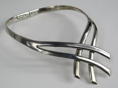Modernist Sterling Silver Miguel Pineda Necklace Choker