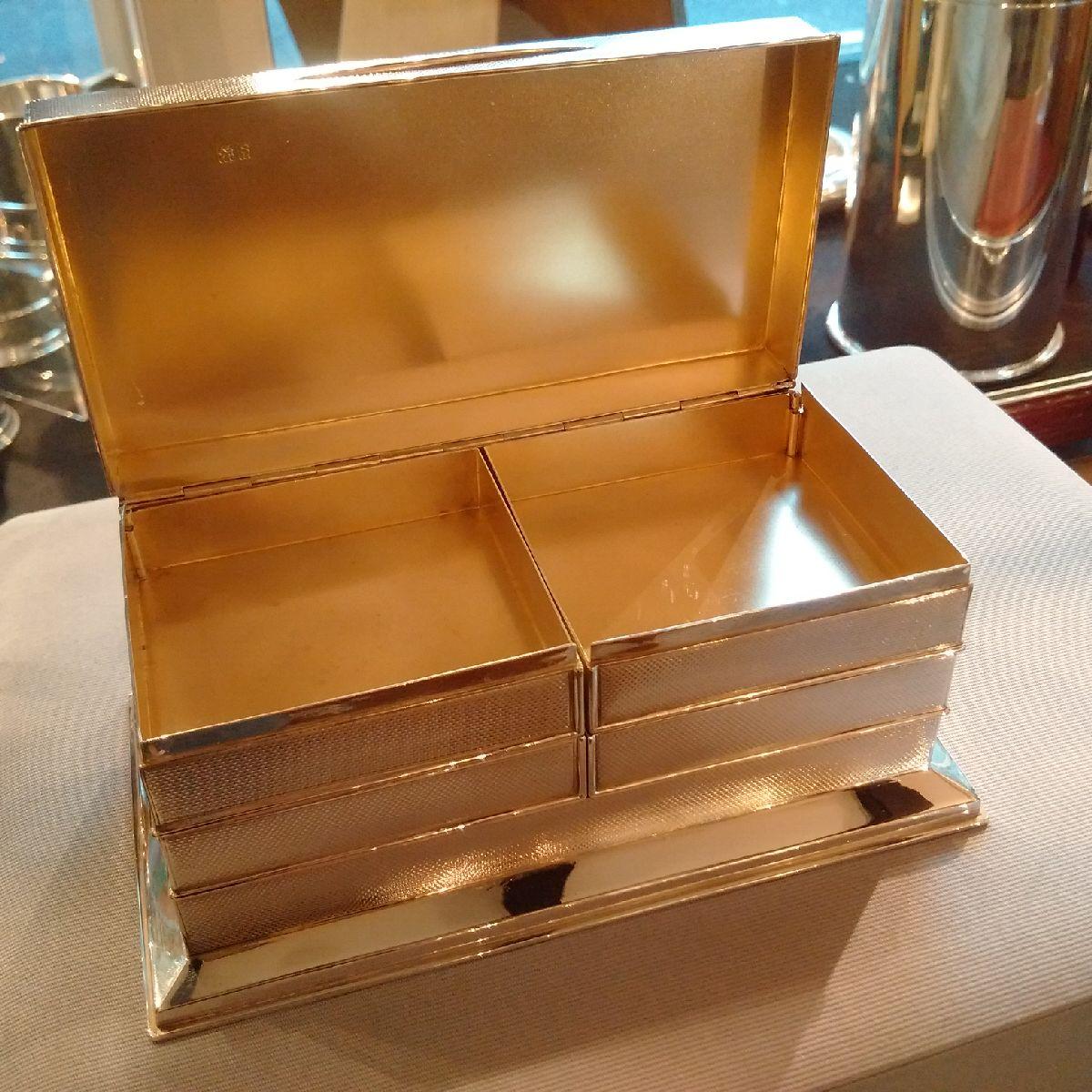 Modernist Sterling Silver Multi-Layered Trinket Box, 1913 In Good Condition In London, GB