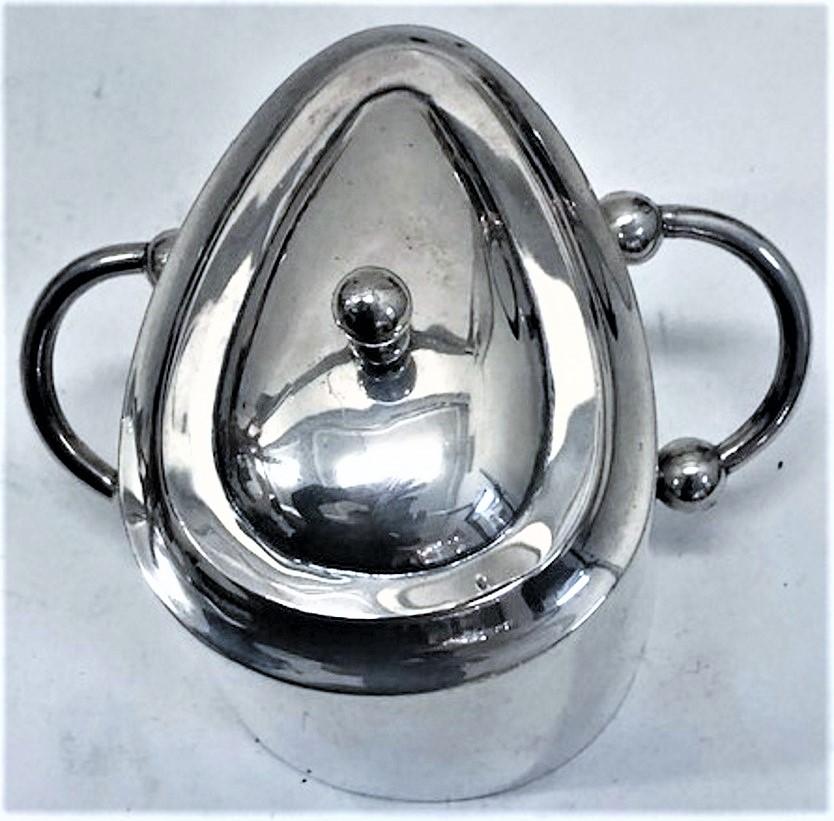 Servizio da tè e caffè modernista in argento sterling e palissandro, Messico, anni '40 ca. in vendita 3