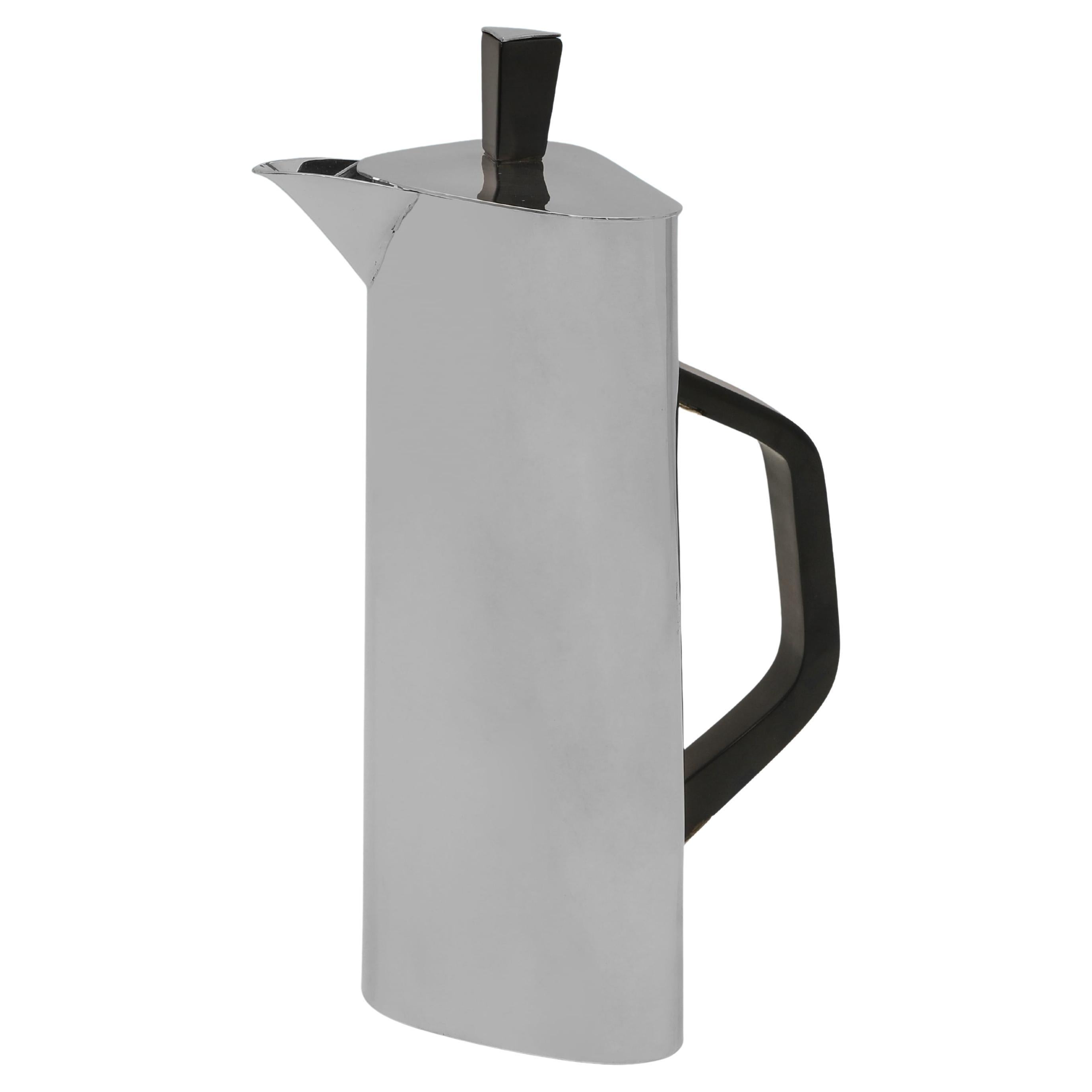 Modernist Sterling Silver Water Jug by John Charles Peter Alan, London 1972 For Sale