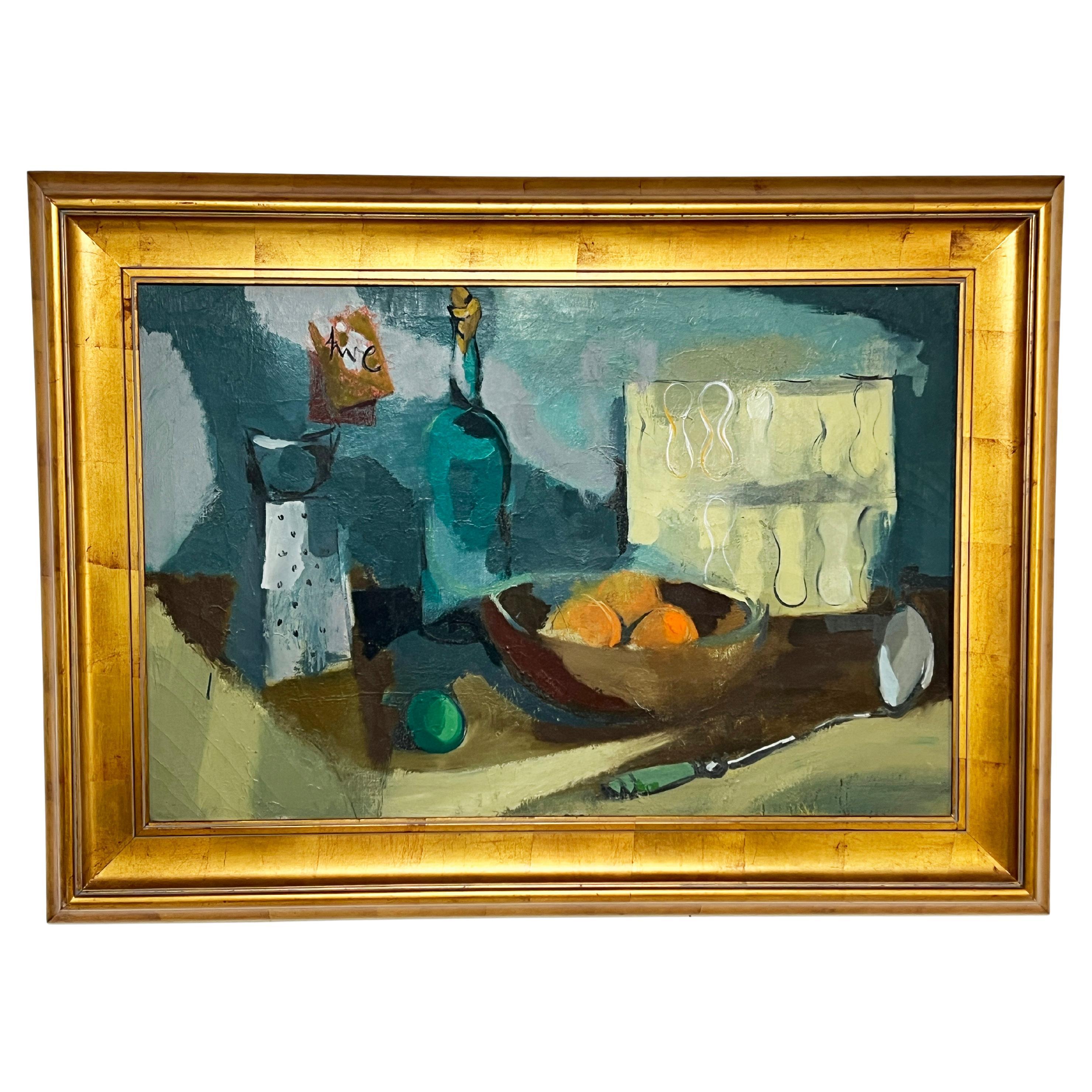 Modernist Still Life by Washington D.C. Artist Leonard Maurer Circa 1950s